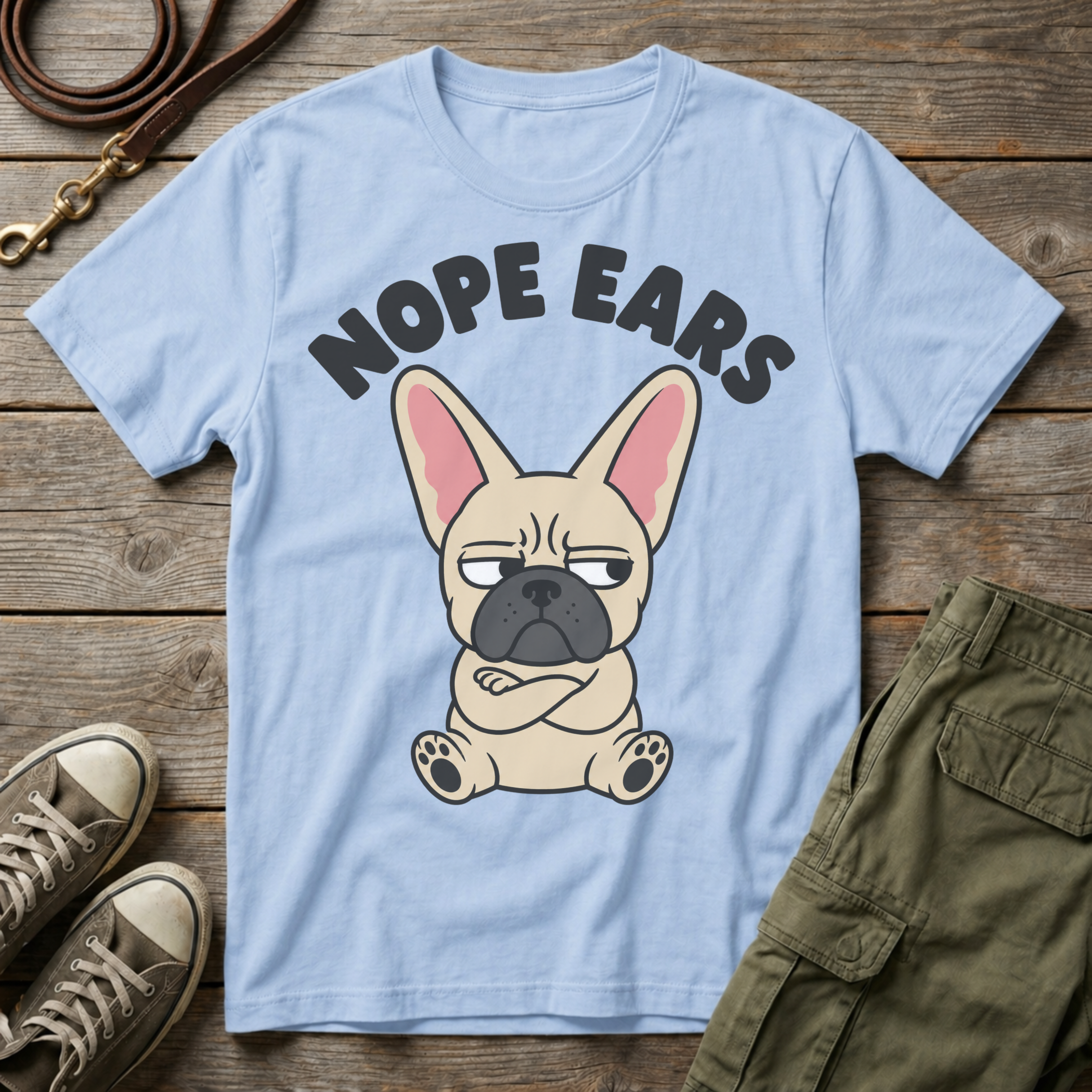 Frenchie Nope Ears T-Shirt