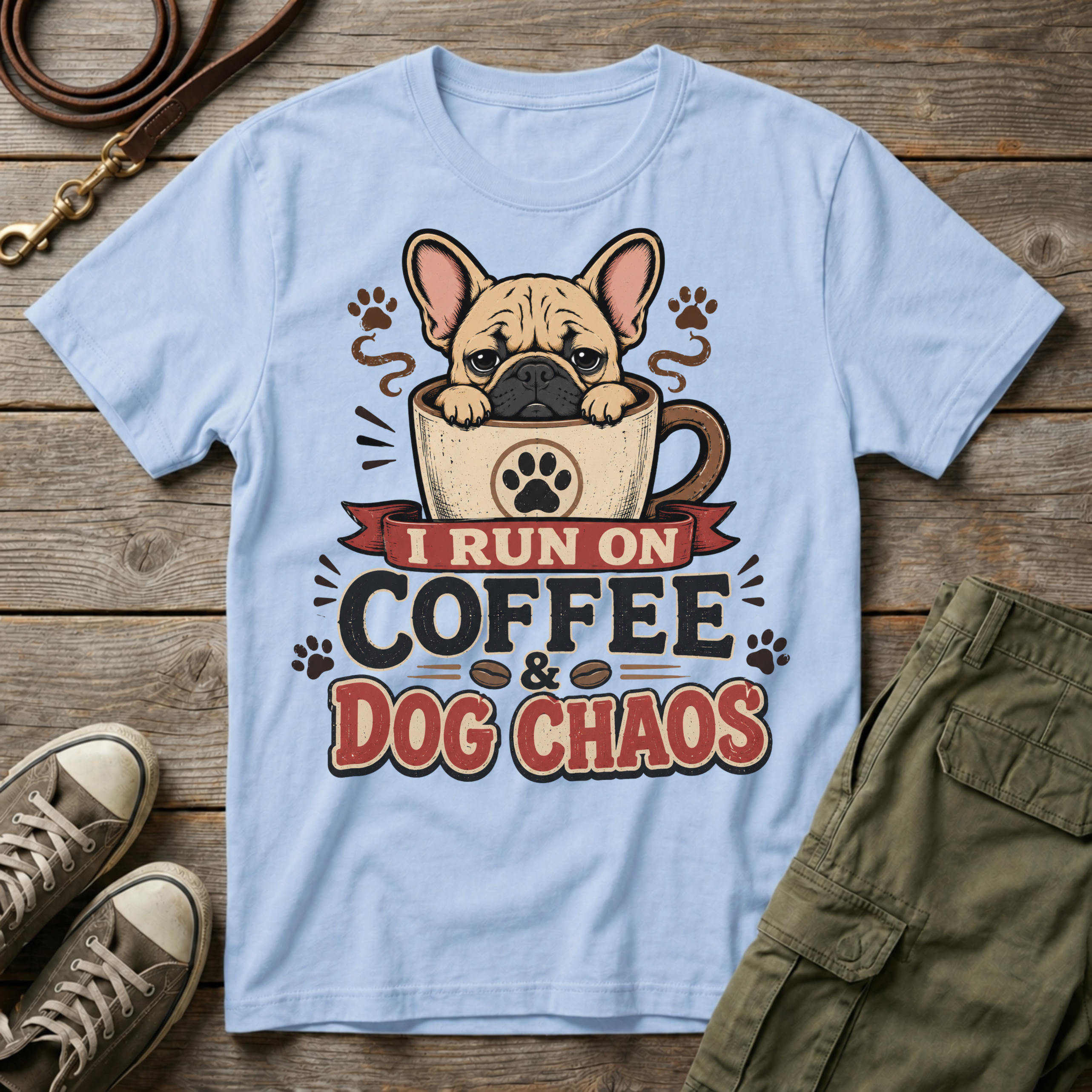 I Run on Coffee & Dog Chaos T-Shirt