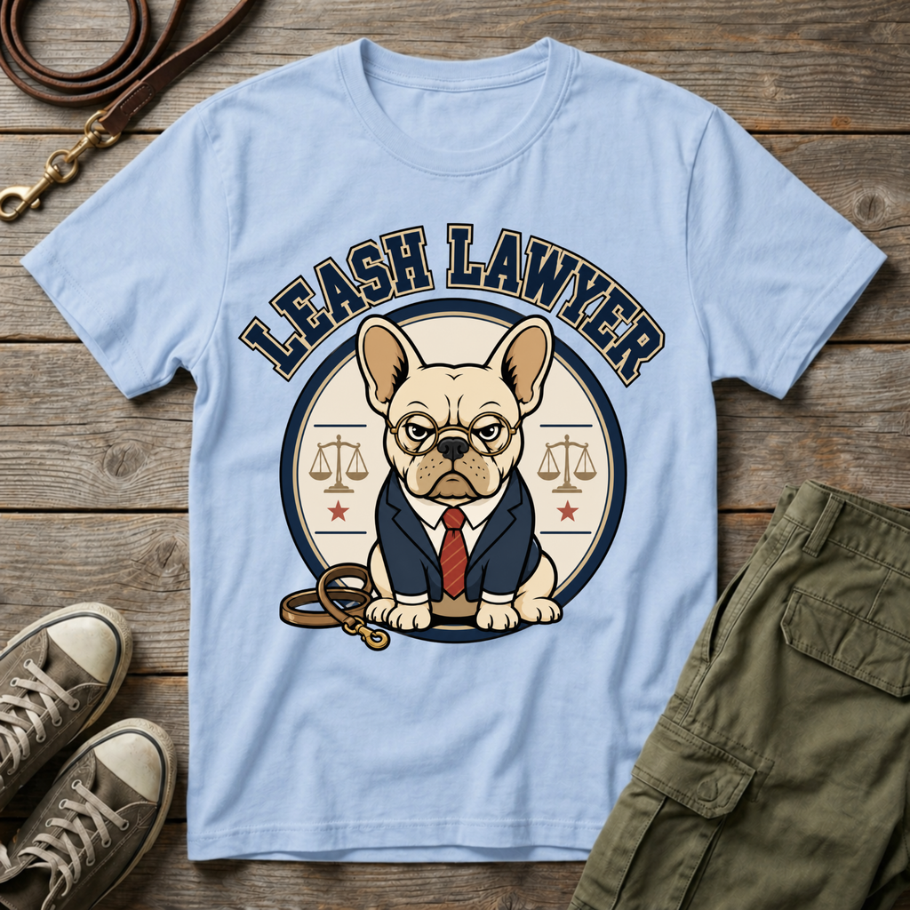 Frenchie Leash Lawyer T-Shirt