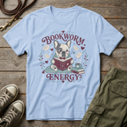 Frenchie Bookworm Energy T-Shirt