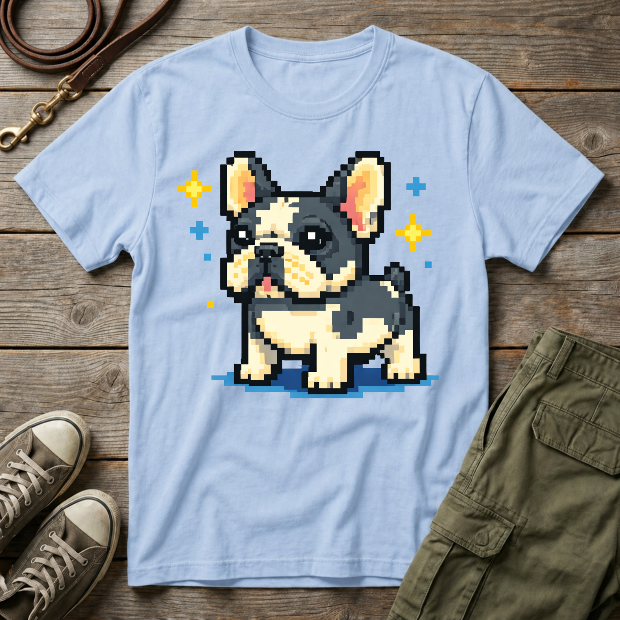 Pixelated Frenchie T-Shirt
