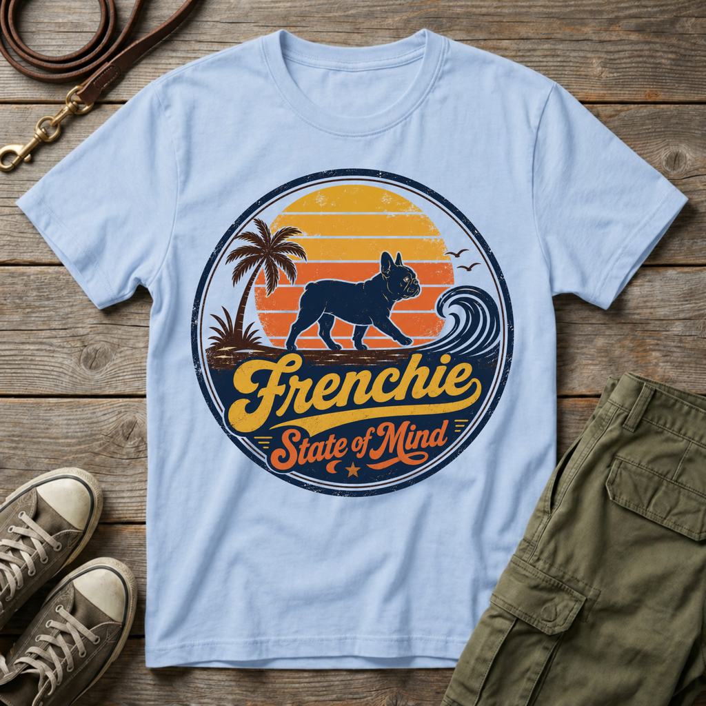 Frenchie State Of Mind Sunset T-Shirt