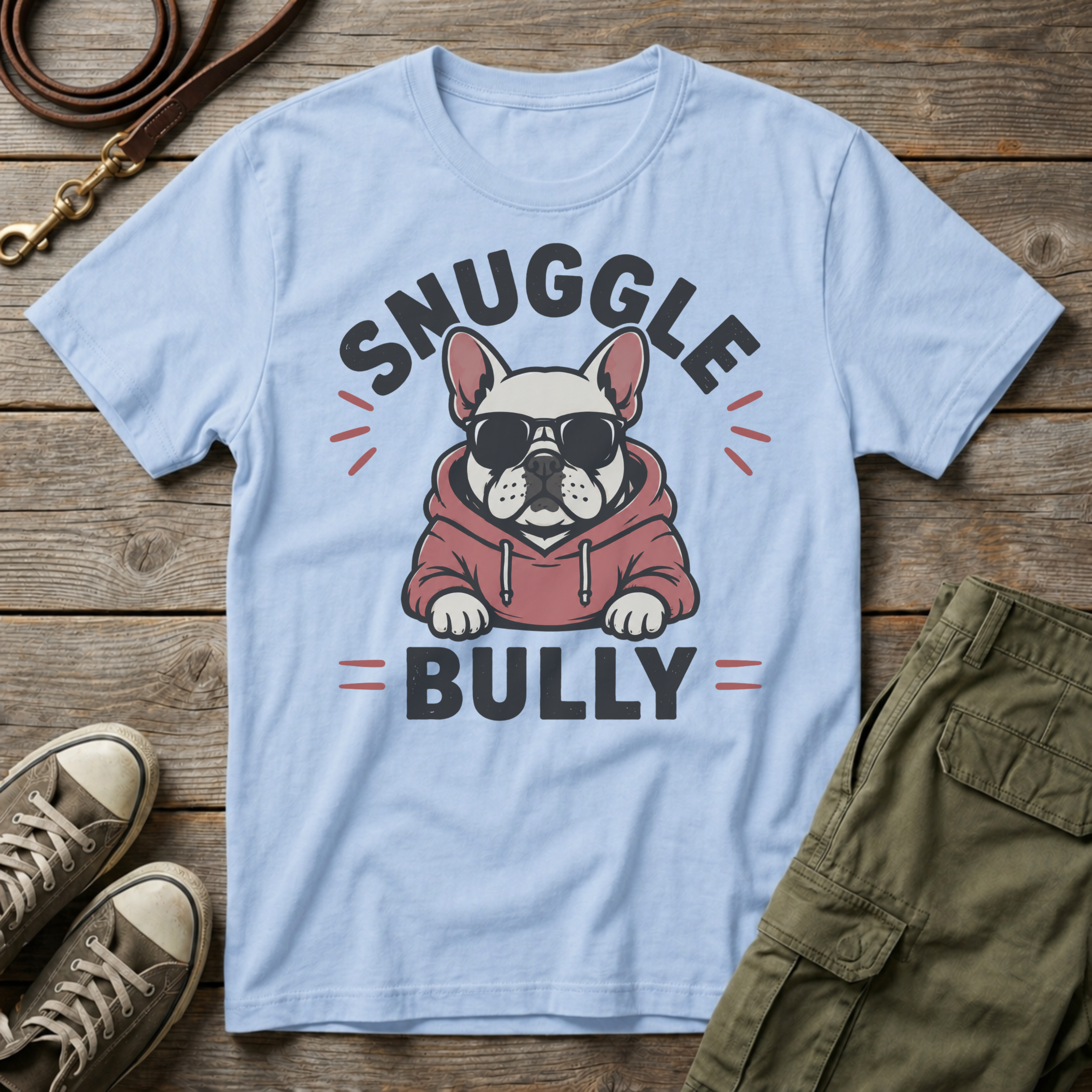 Frenchie Snuggle Bully Sweatshirt T-Shirt
