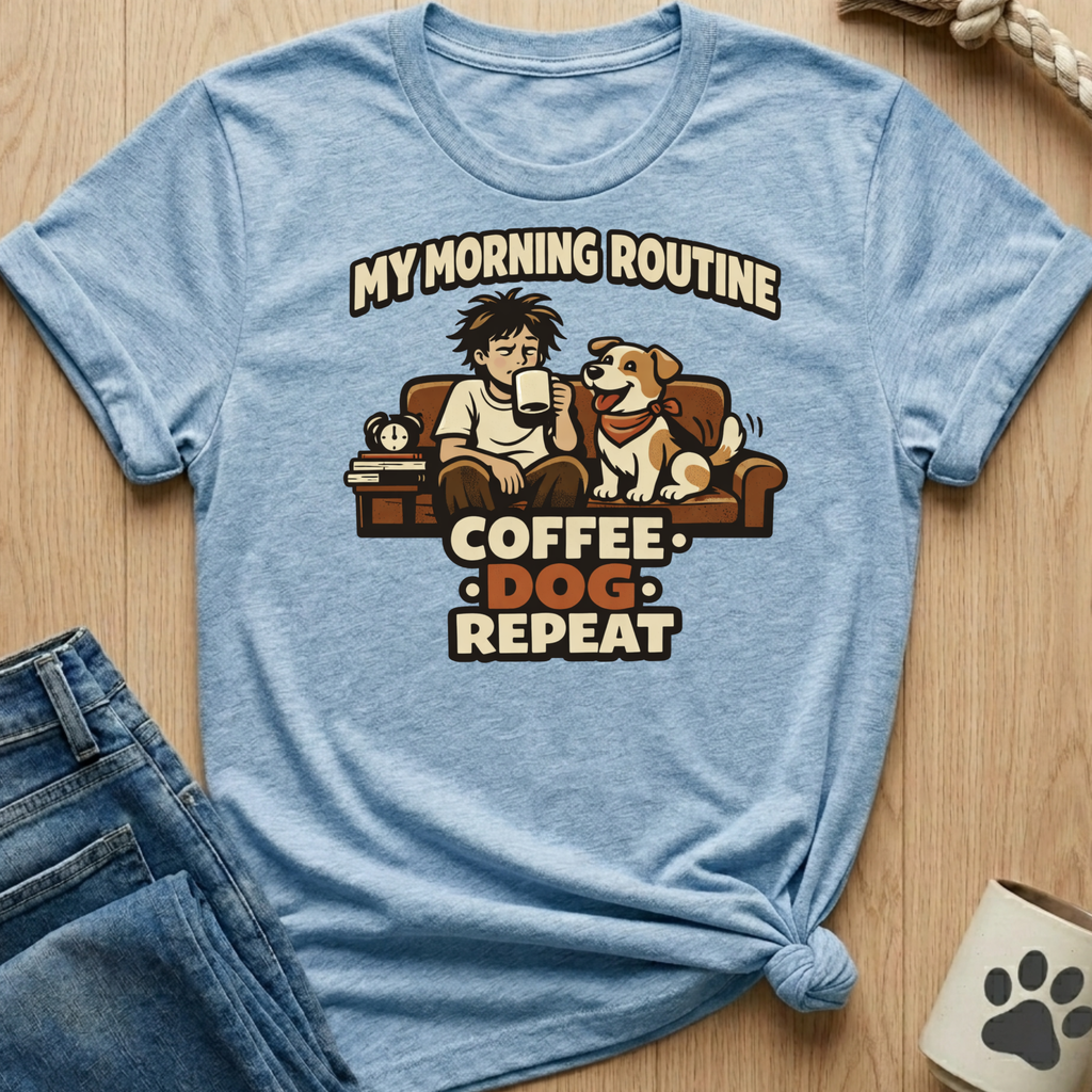 Coffee Dog Repeat T-Shirt