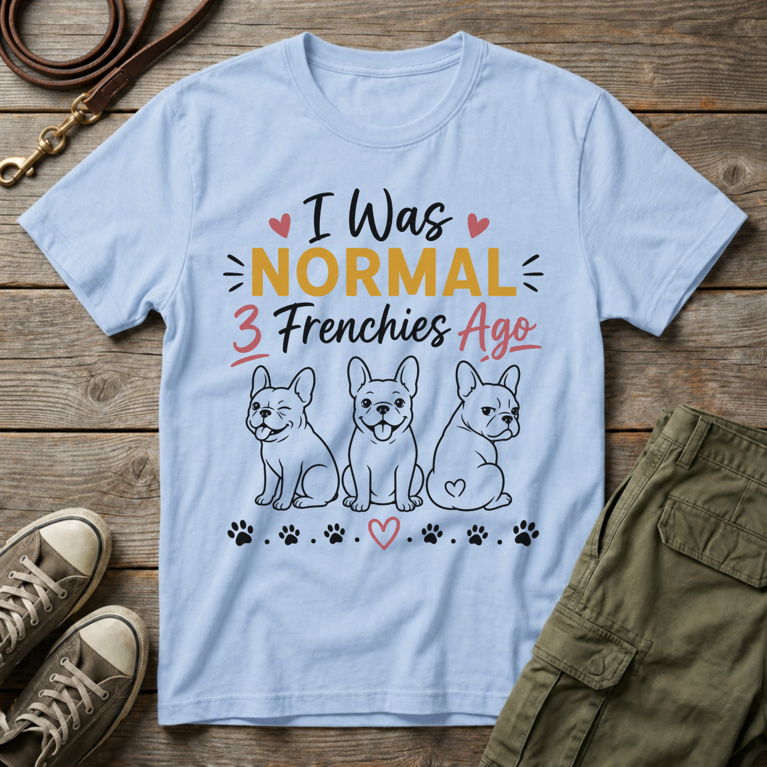Normal 3 Frenchies Ago T-Shirt