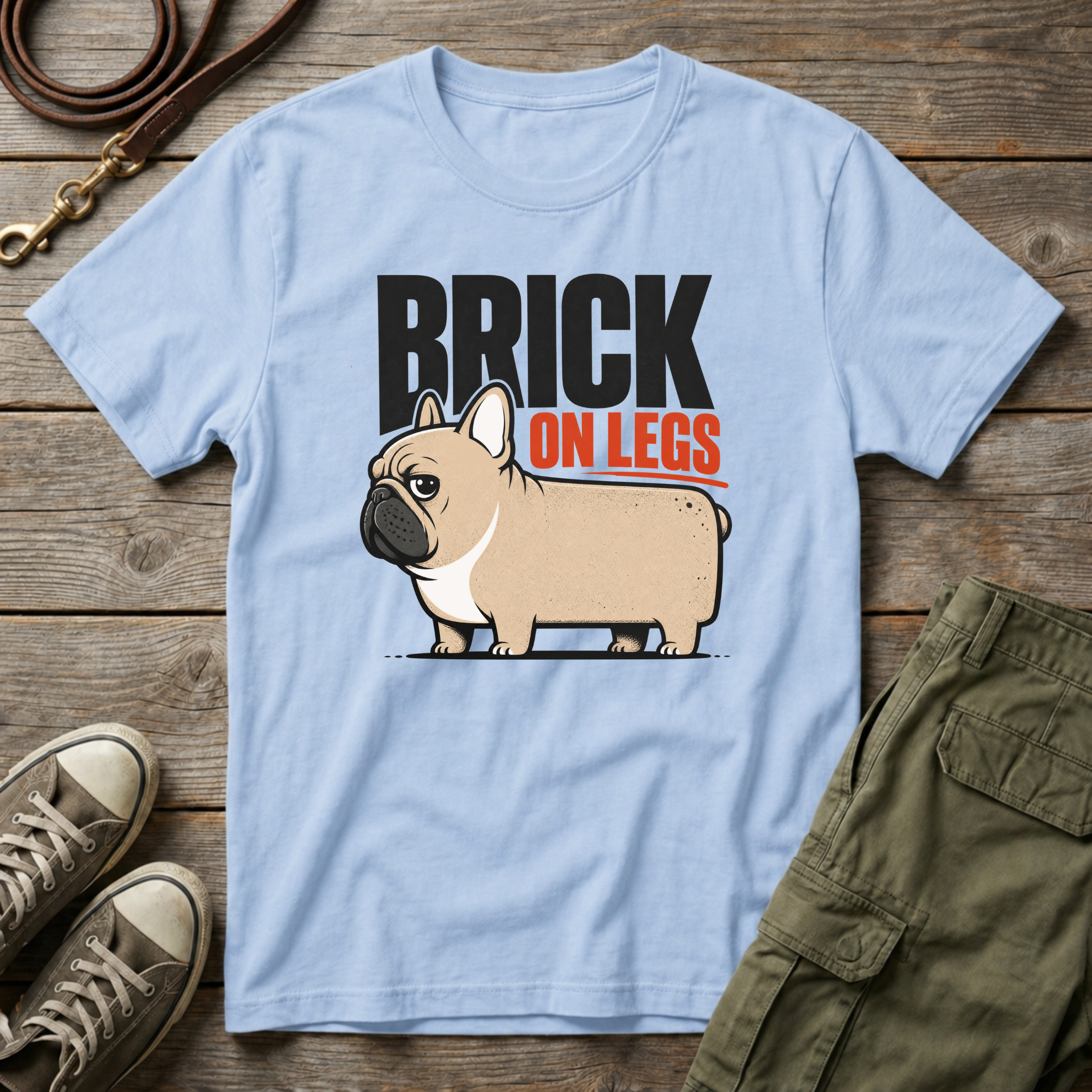Frenchie Brick On Legs T-Shirt
