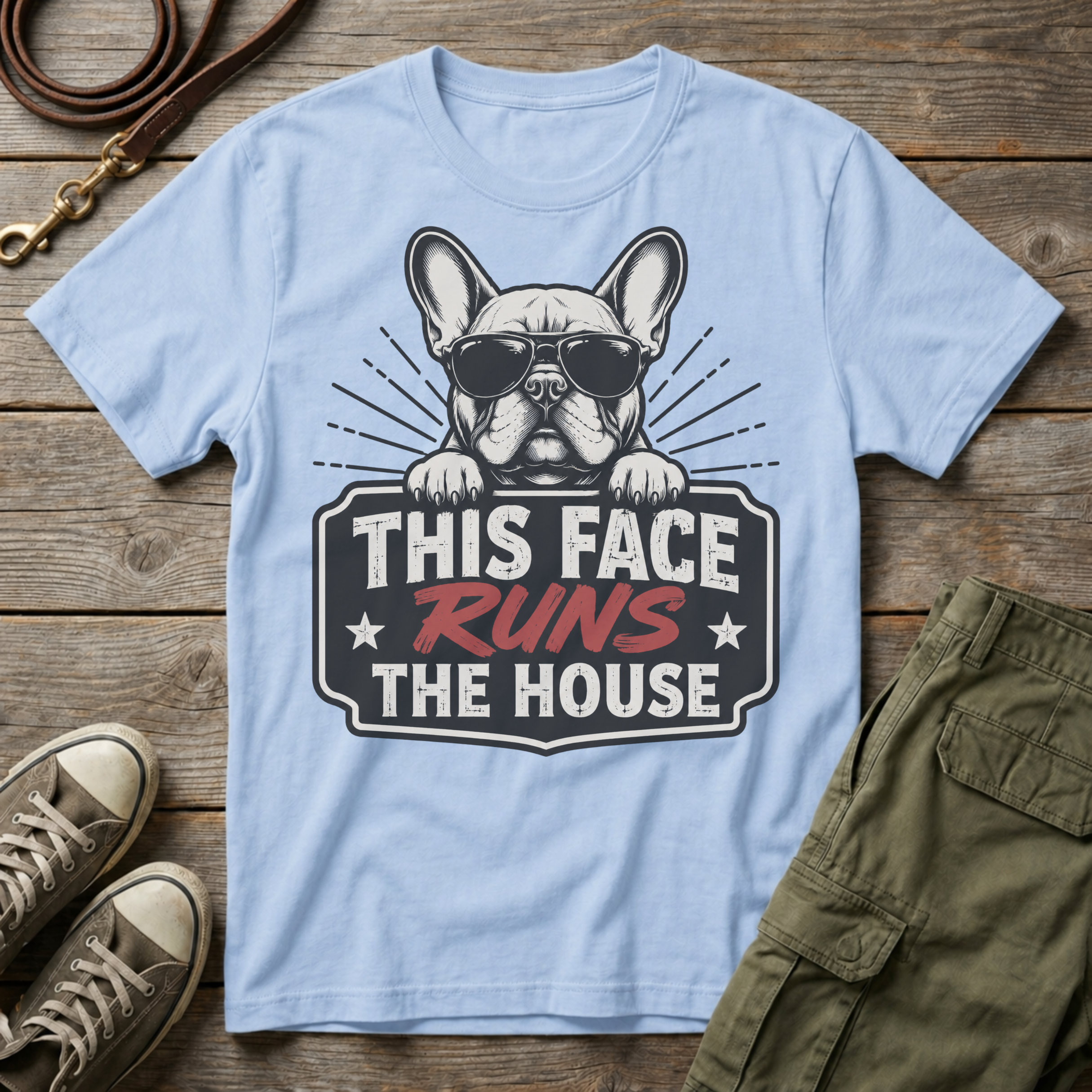 Frenchie Runs The House T-Shirt