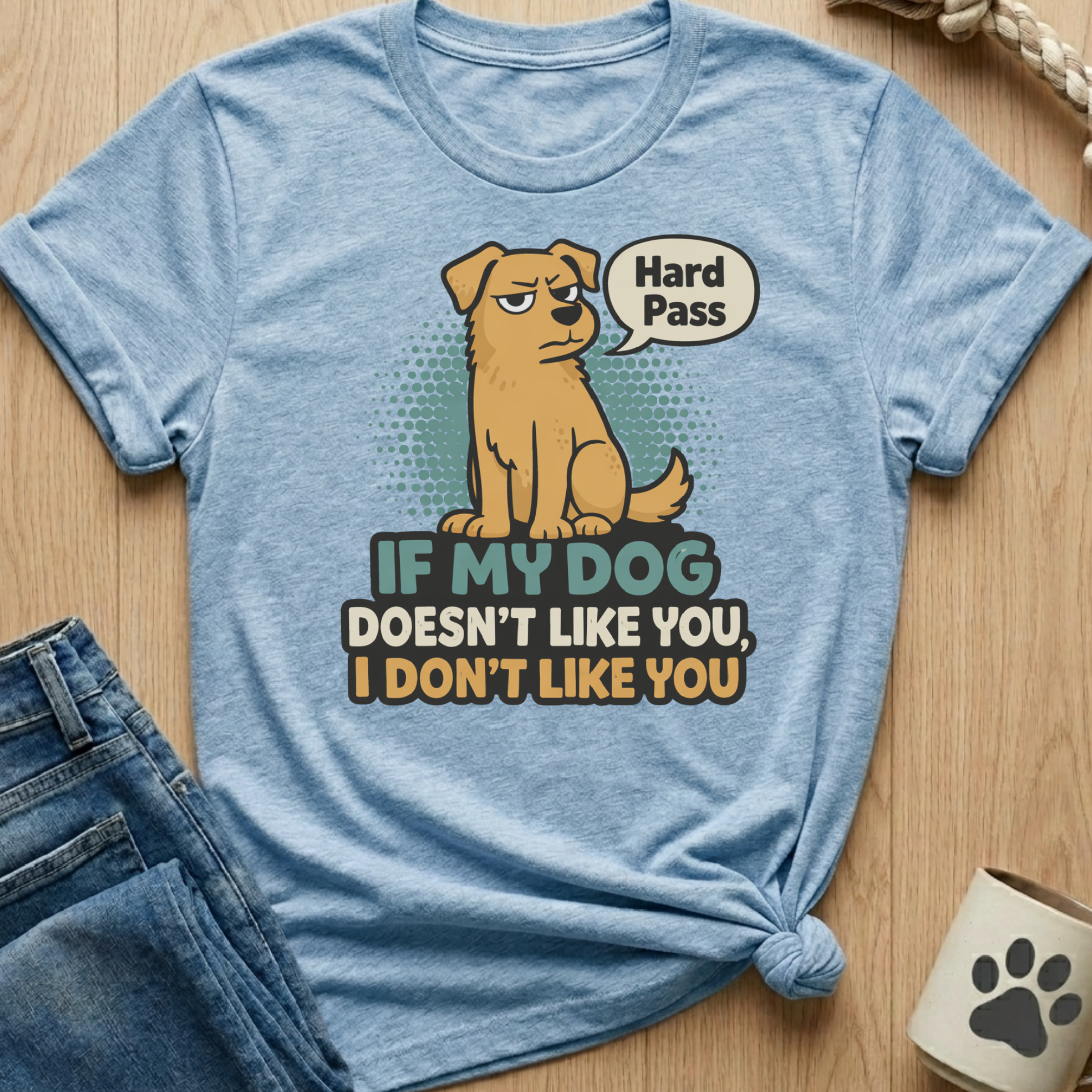 Dog Doesn't Like You - Hard Pass T-Shirt