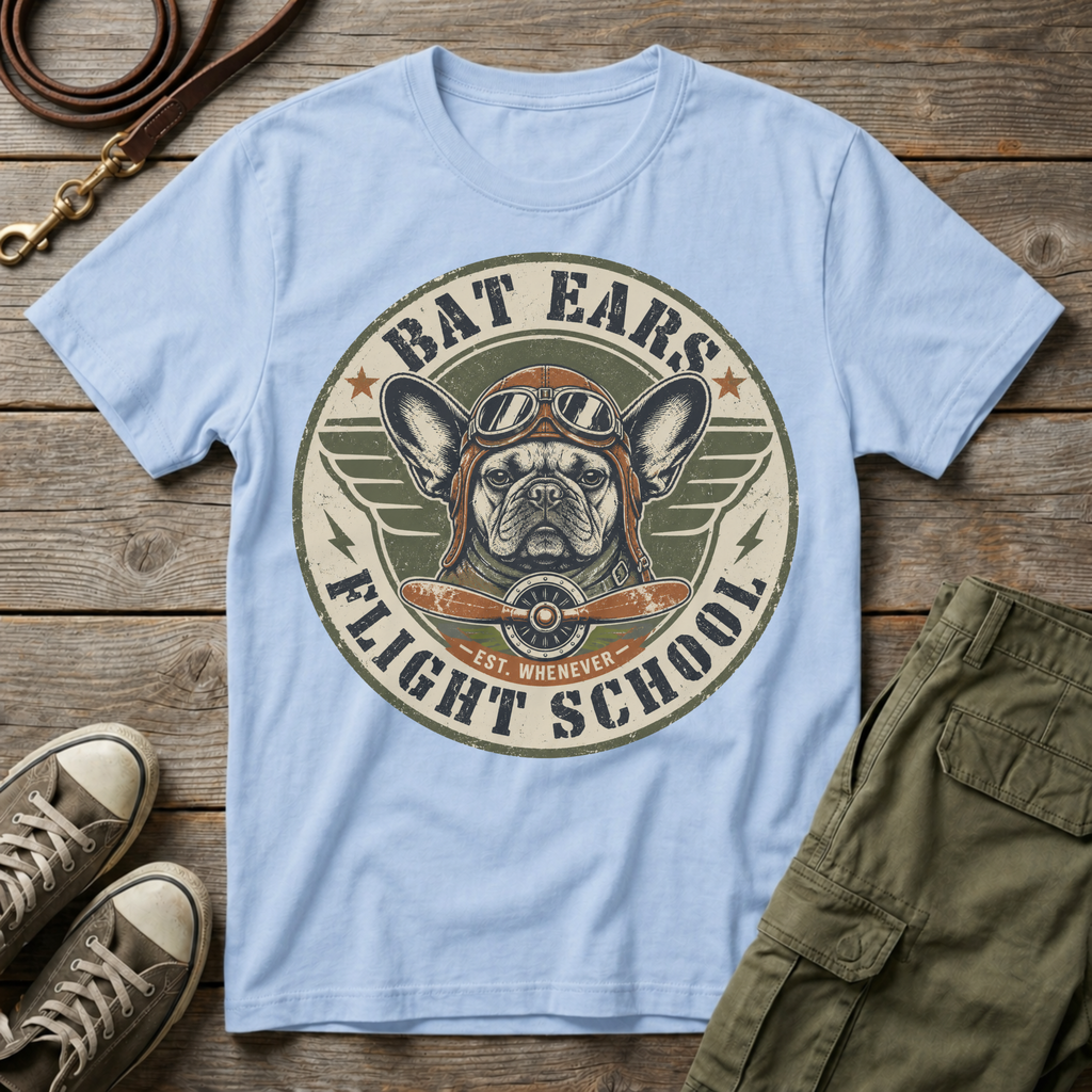Frenchie Flight School T-Shirt