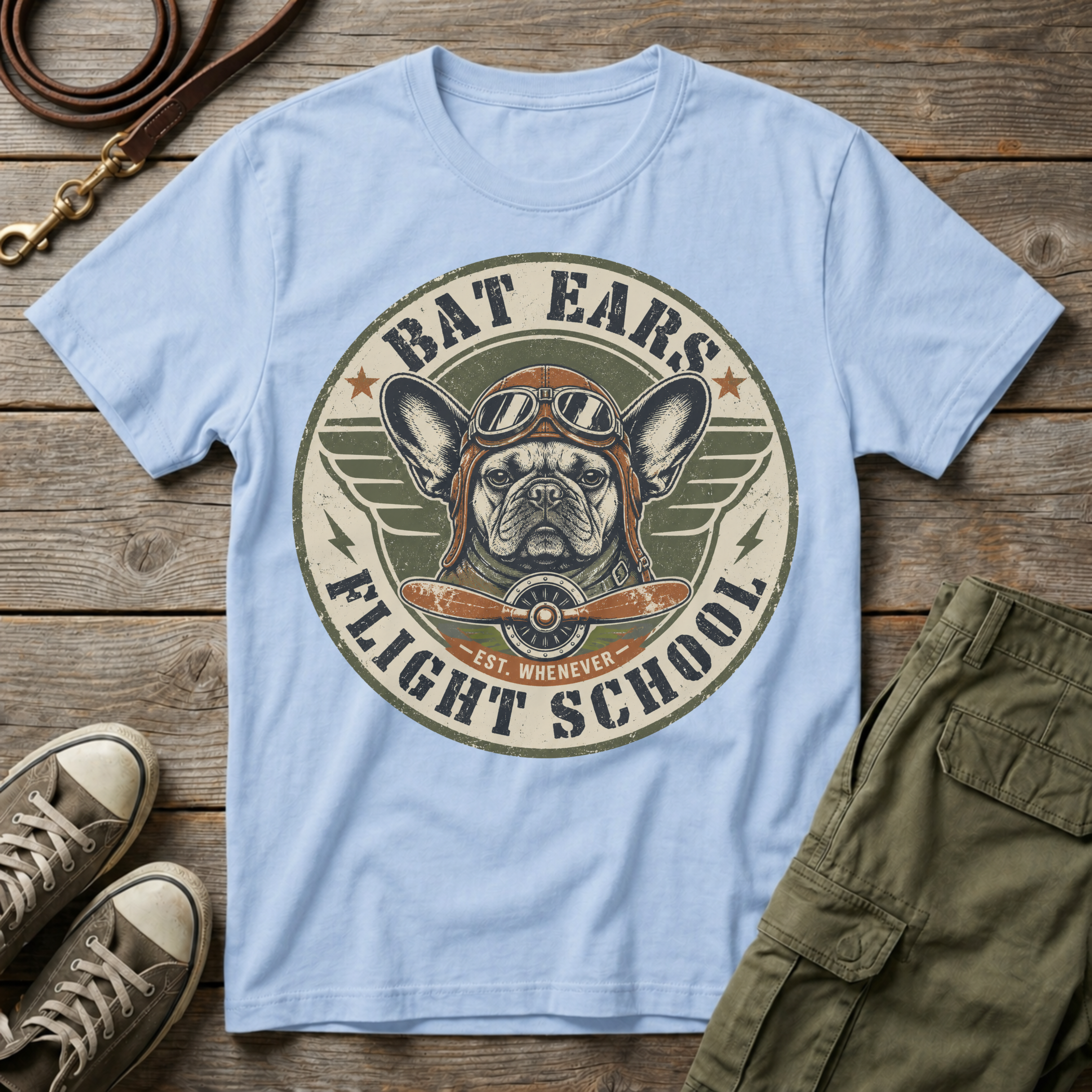 Frenchie Flight School T-Shirt