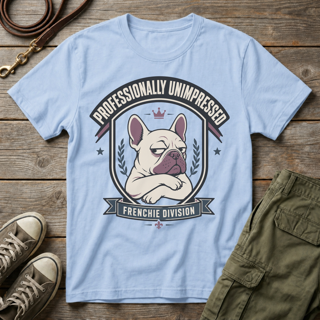 Professionally Unimpressed Frenchie Division T-Shirt