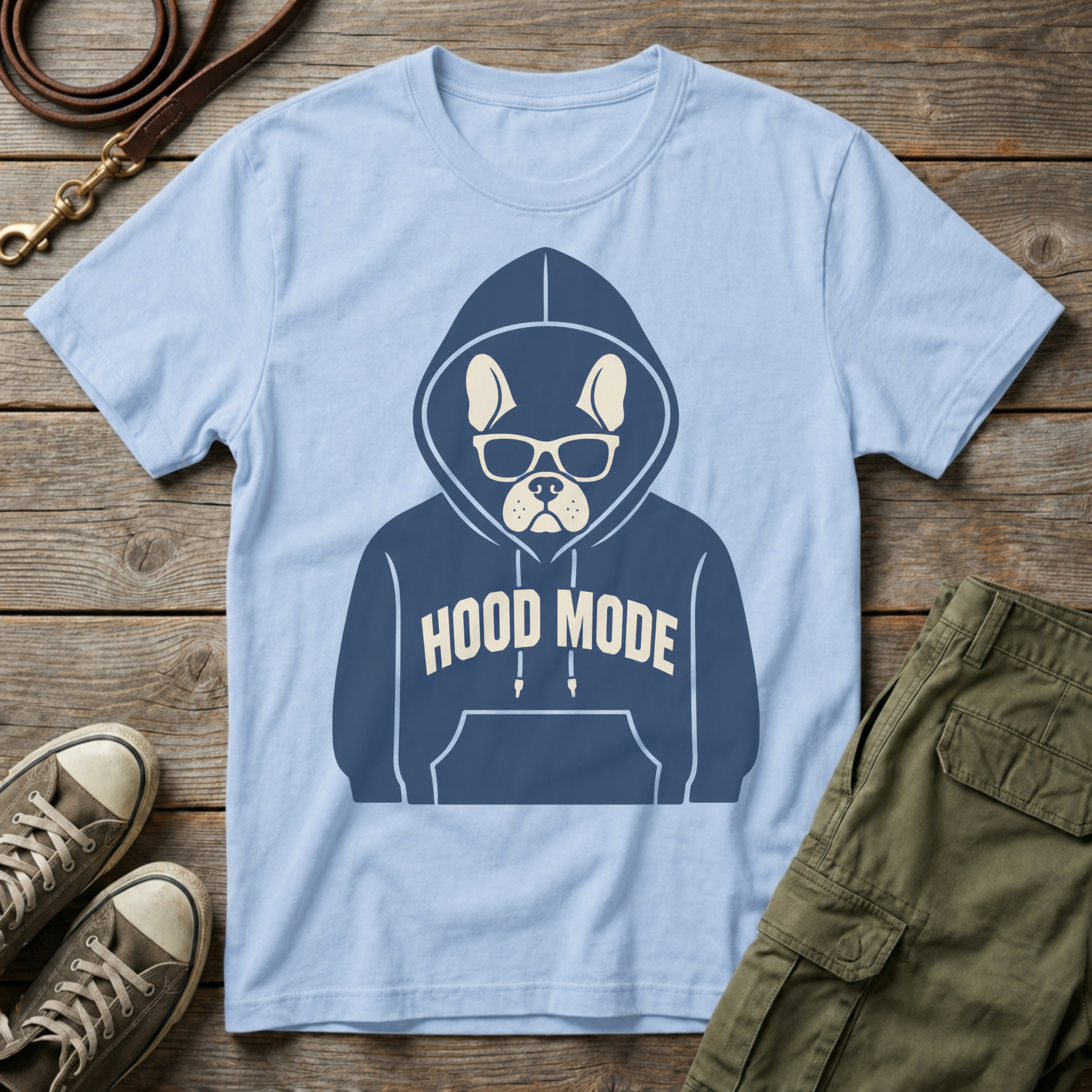 Frenchie Hood Mode T-Shirt