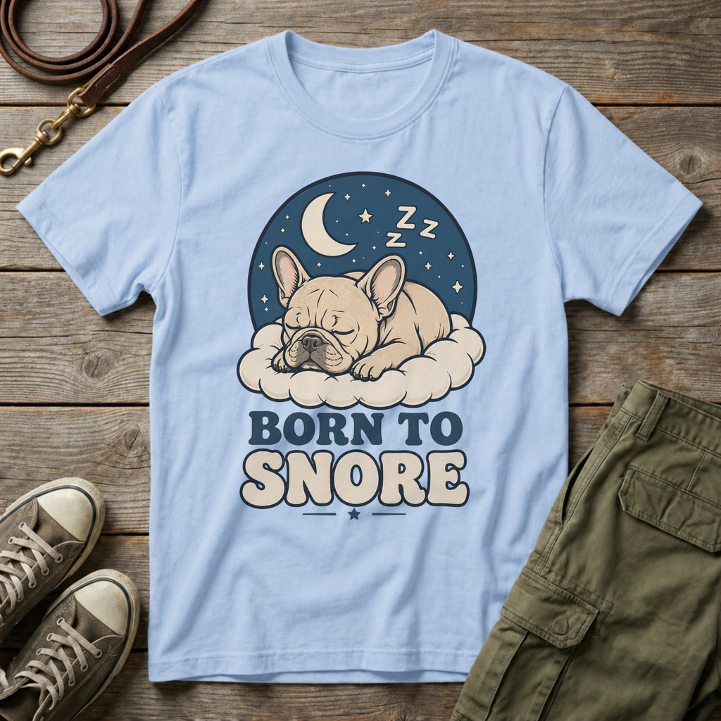 Frenchie Born To Snore Moonlight T-Shirt