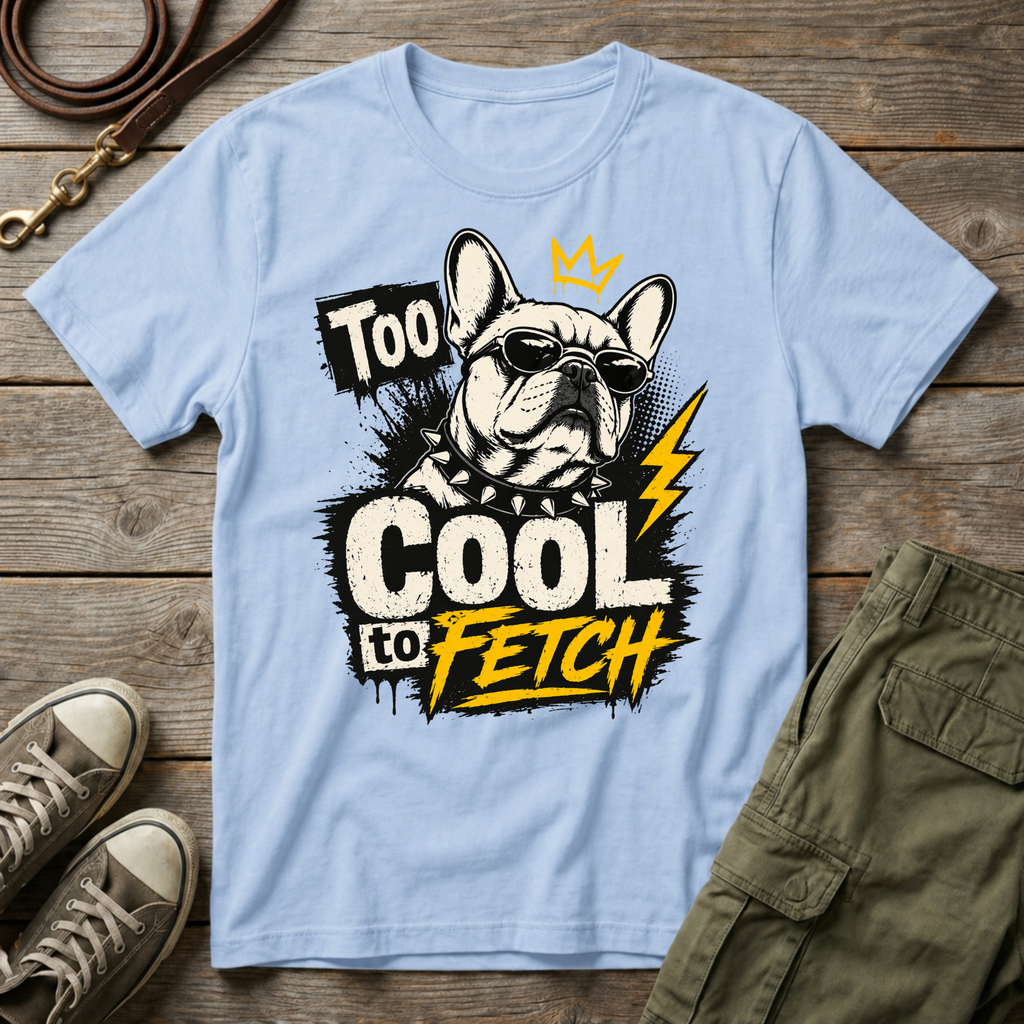 Frenchie Too Cool To Fetch T-Shirt