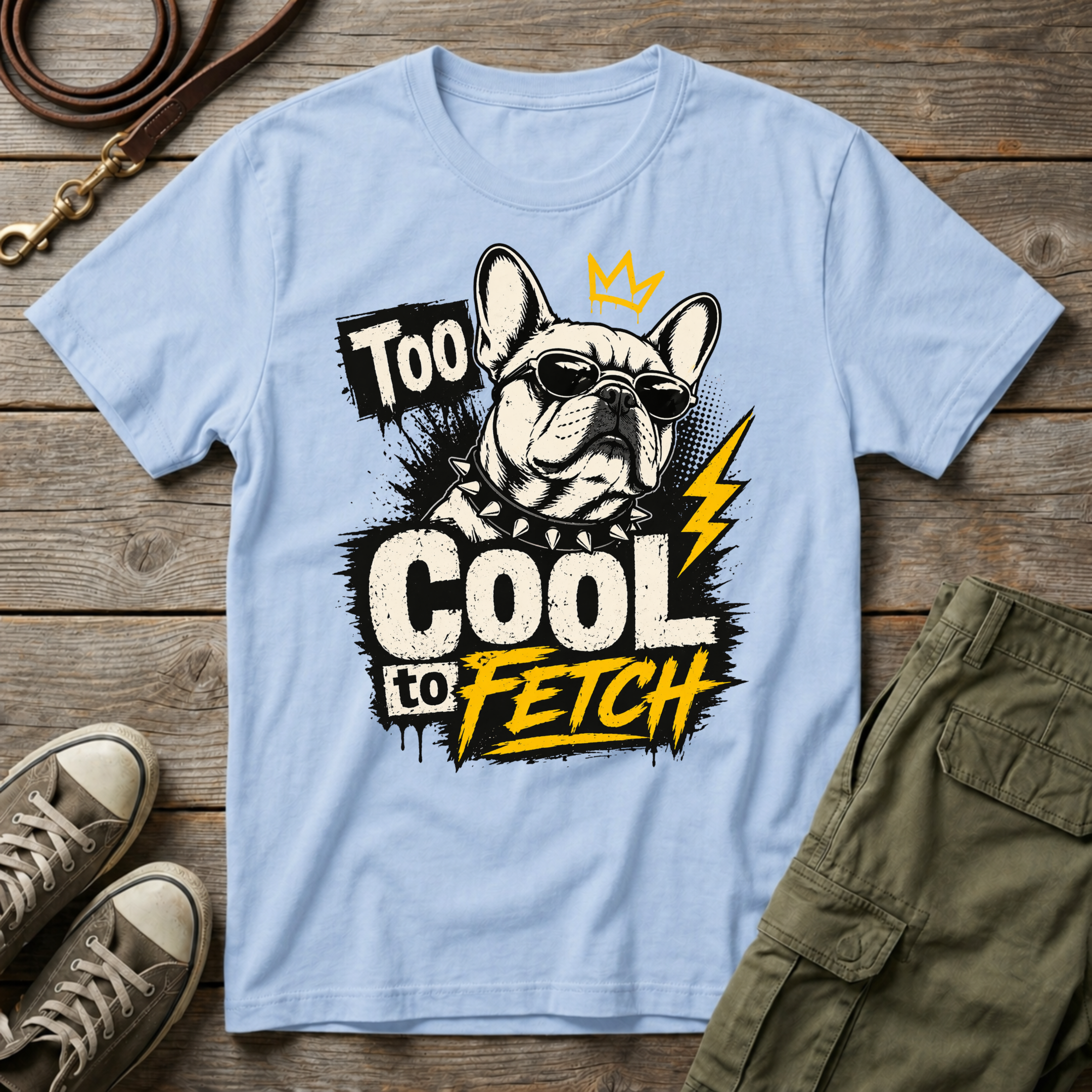 Frenchie Too Cool To Fetch T-Shirt