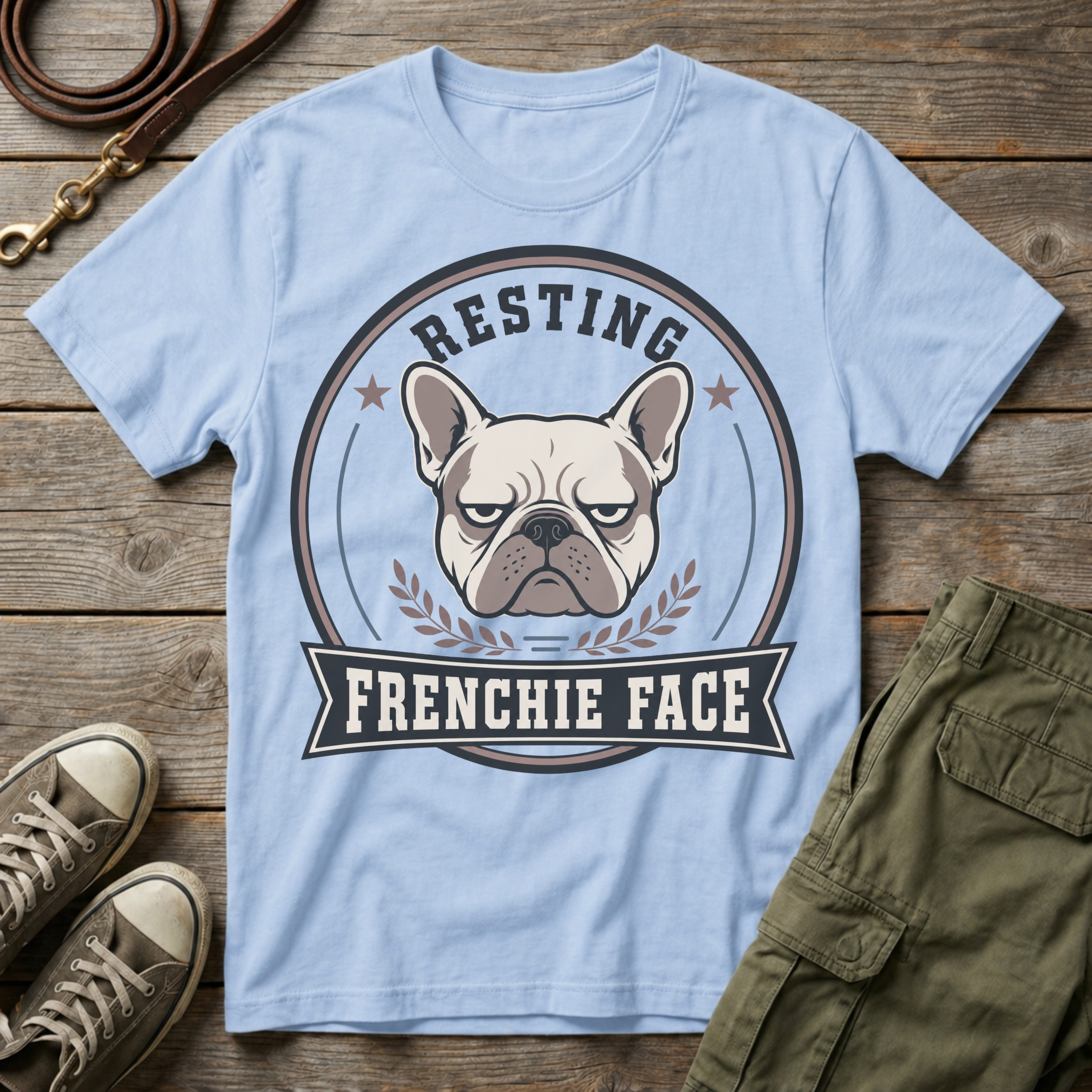 Resting Frenchie Face T-Shirt