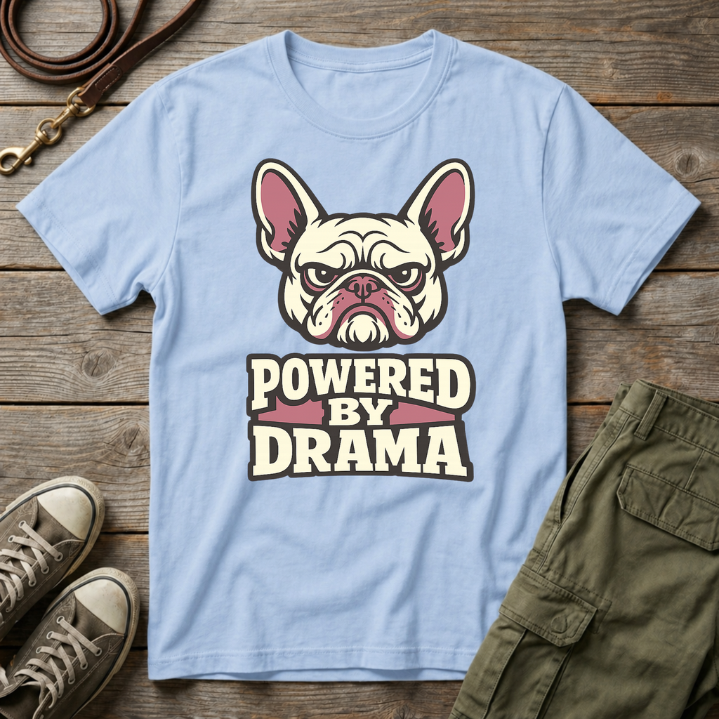 Frenchie Powered By Drama T-Shirt