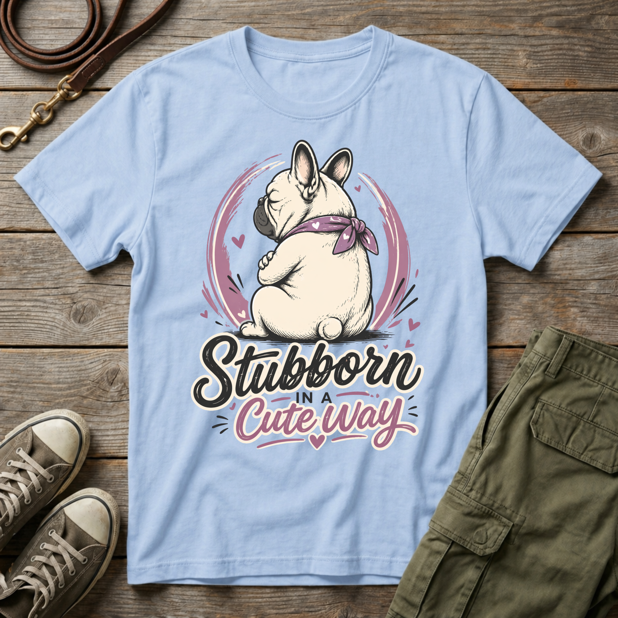 Cute Stubborn Frenchie T-Shirt