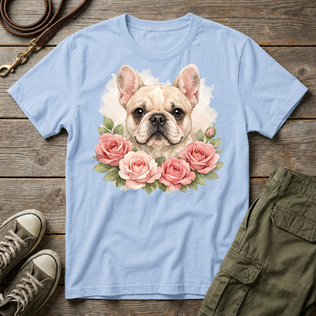 Frenchie Roses T-Shirt