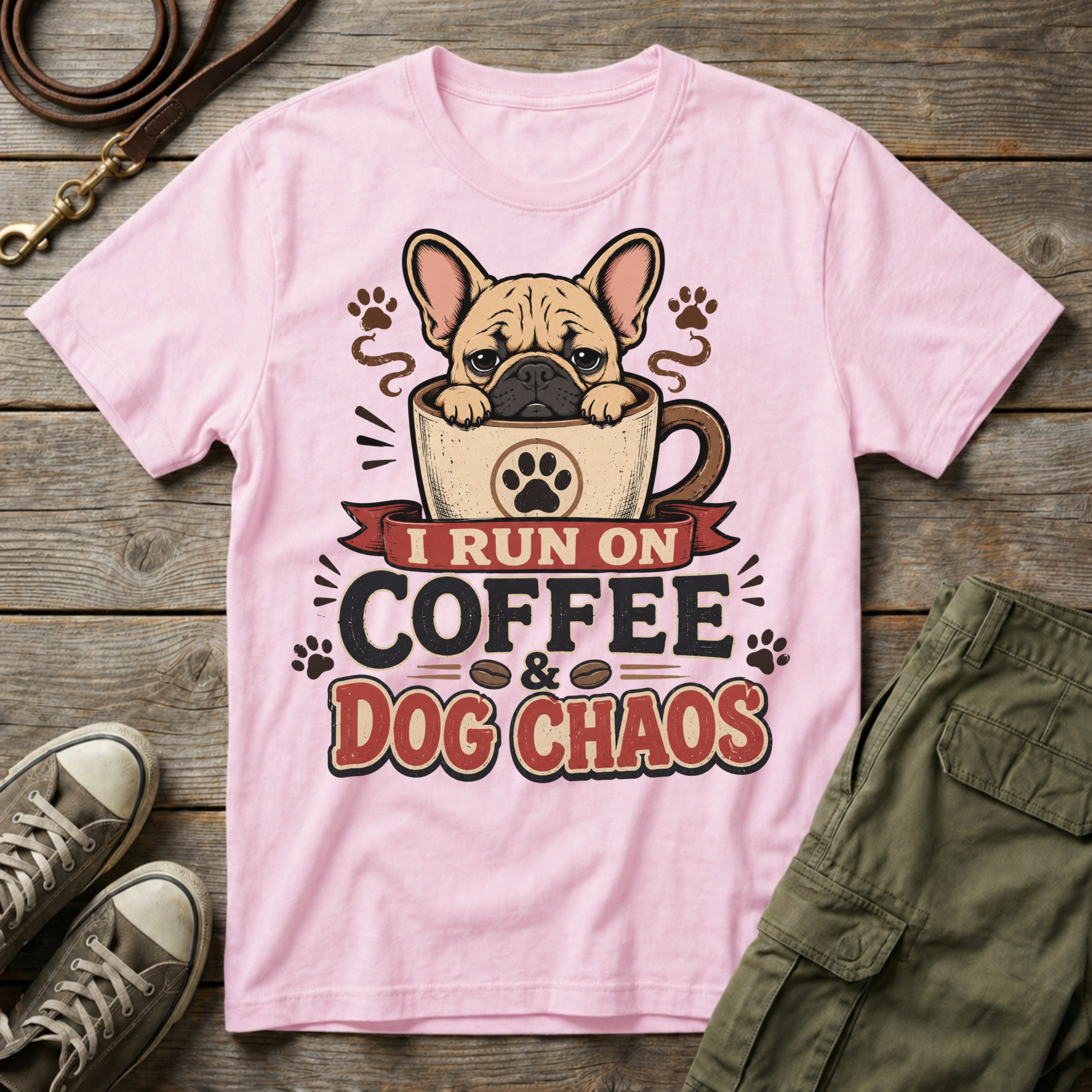 I Run on Coffee & Dog Chaos T-Shirt