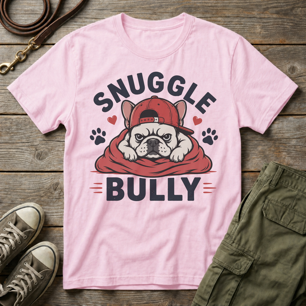 Frenchie Snuggle Bully Cap T-Shirt
