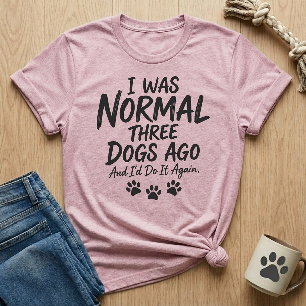 I Was Normal 3 Dogs Ago T-Shirt