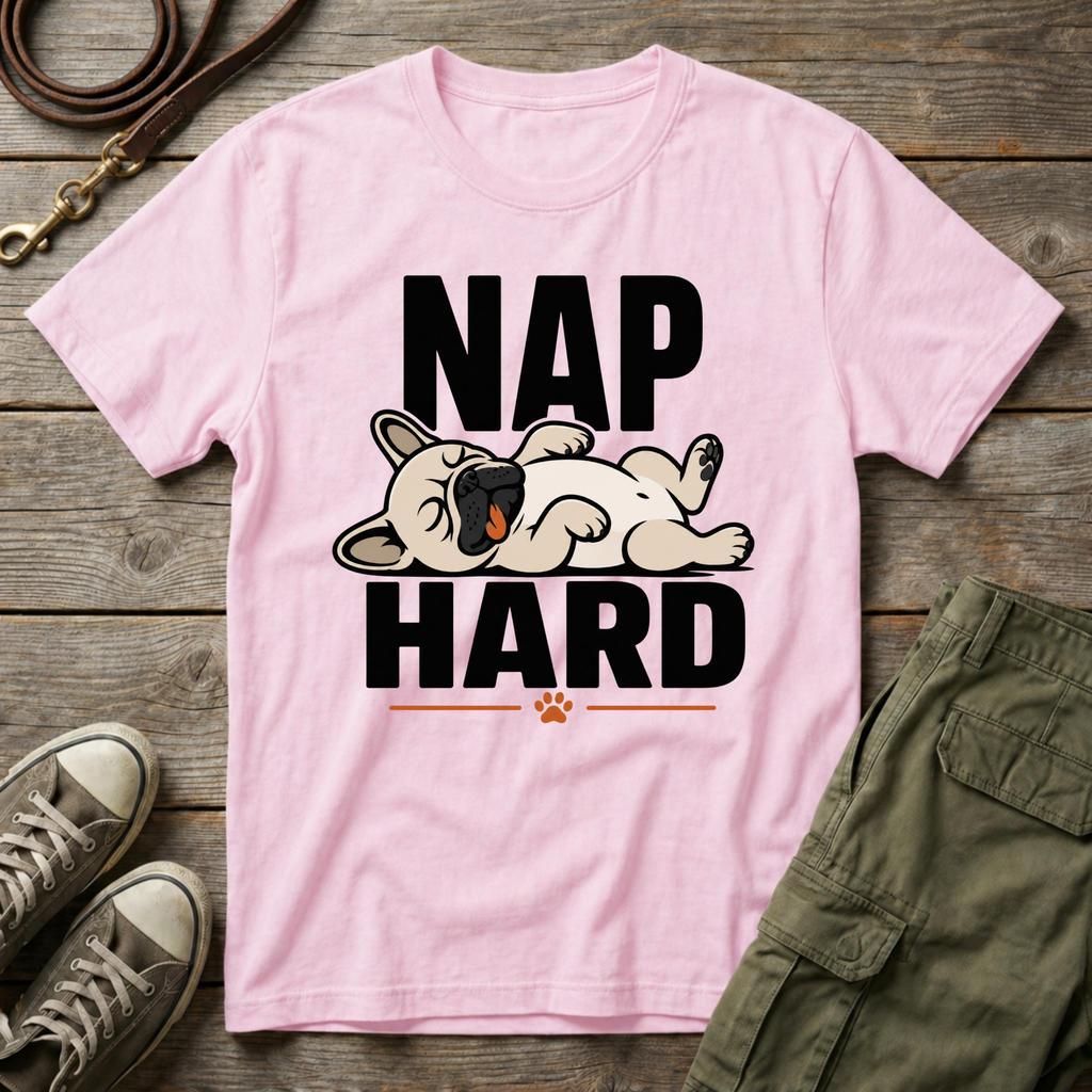 Frenchie Nap Hard T-Shirt