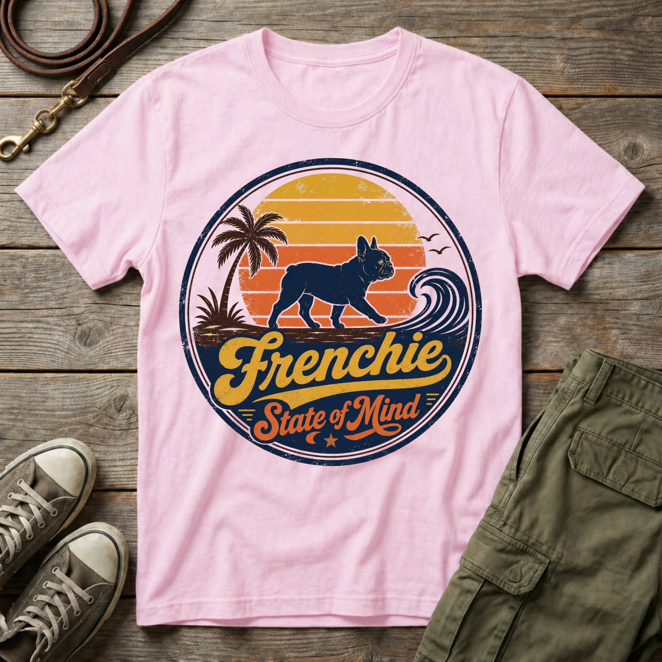 Frenchie State Of Mind Sunset T-Shirt