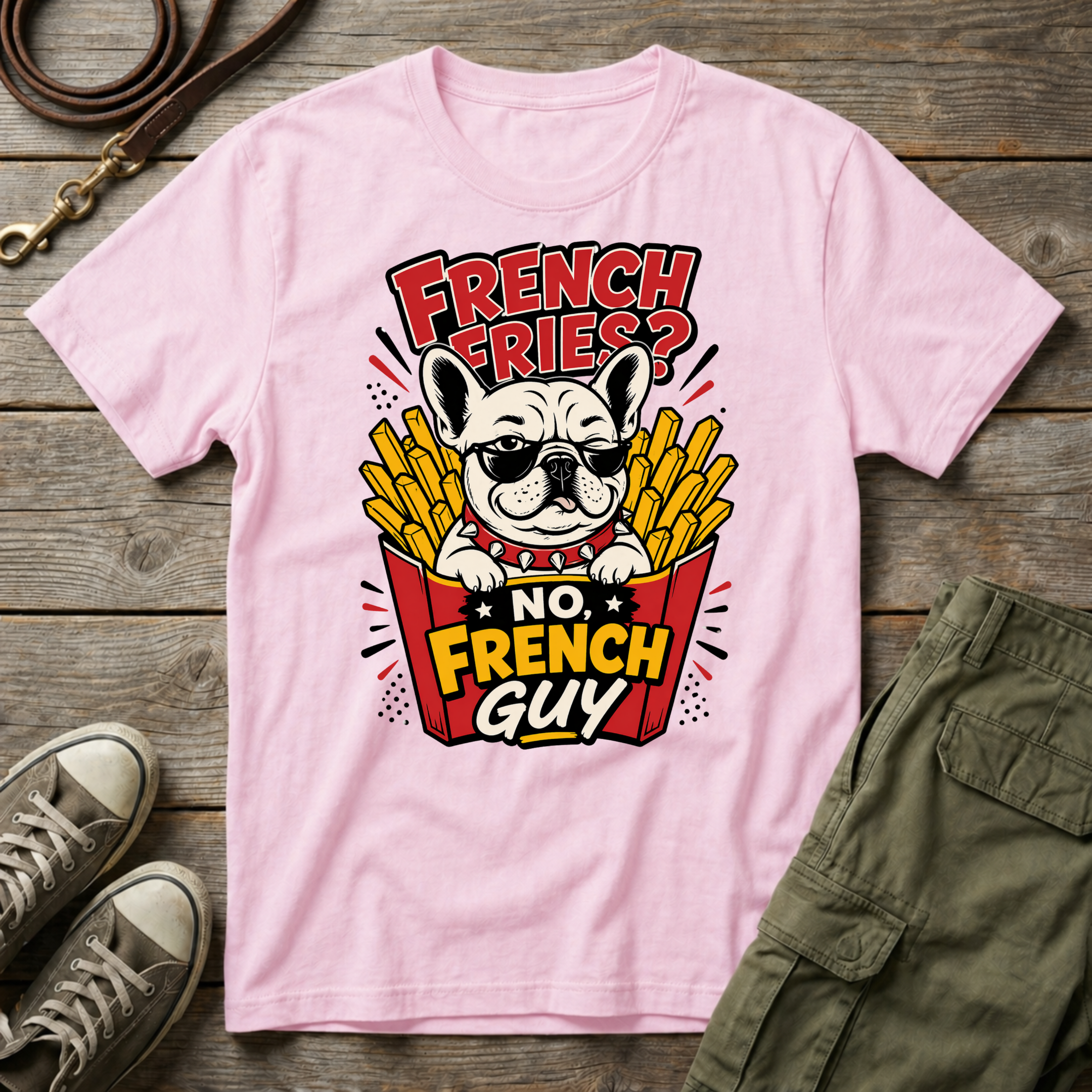 Frenchie French Fries T-Shirt