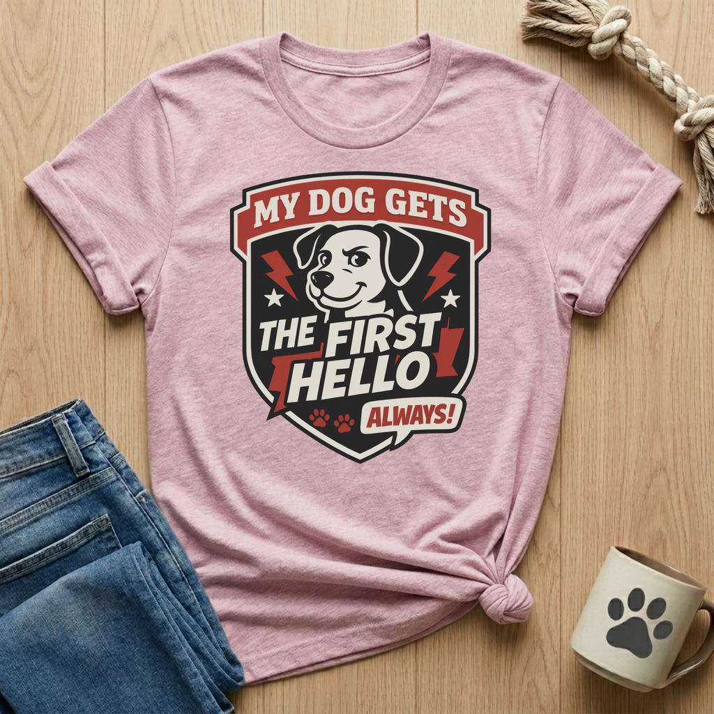 Dog Gets First Hello T-Shirt