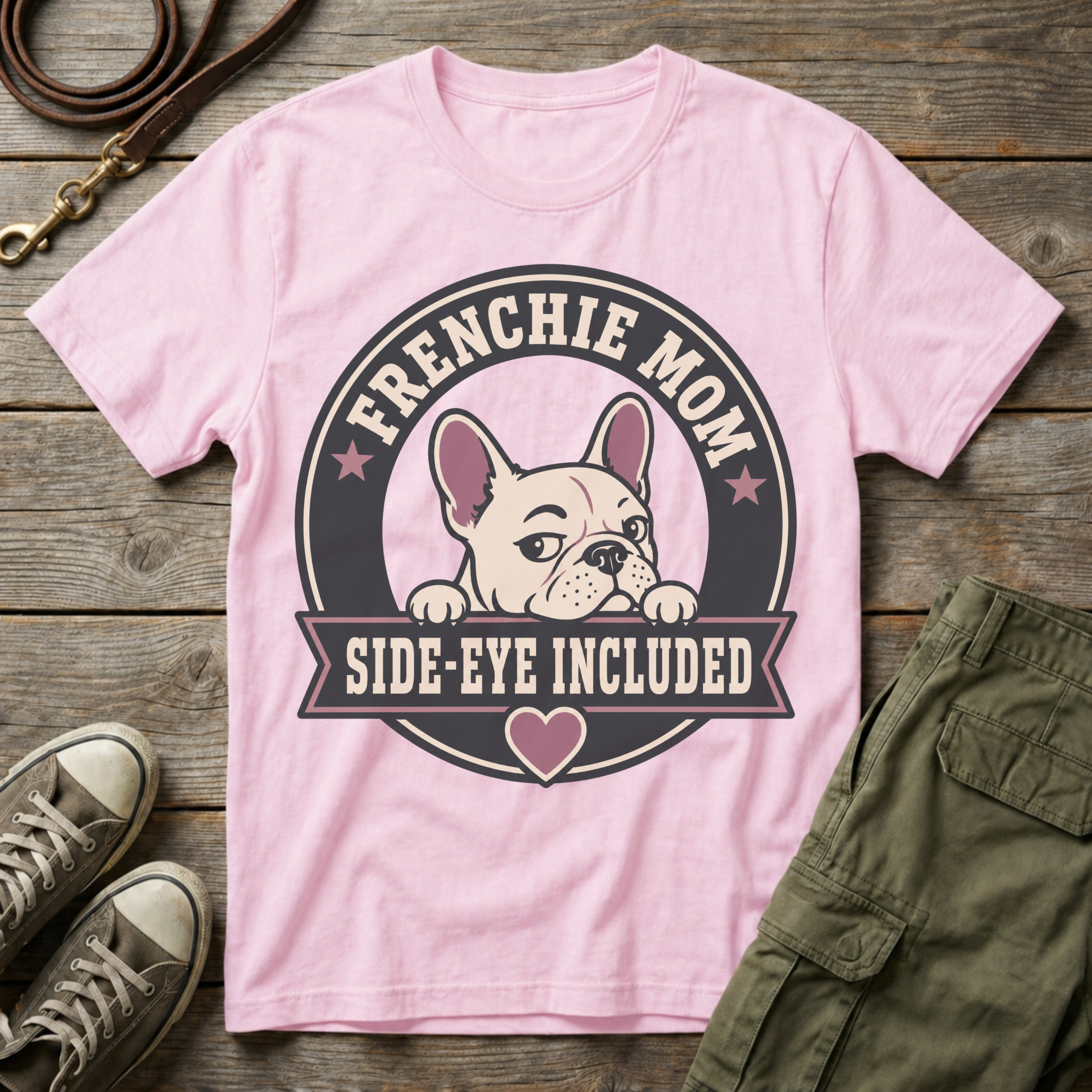Frenchie Mom Side-eye Included T-Shirt
