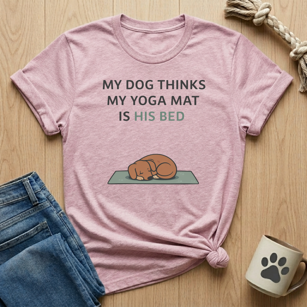 Yoga Mat is his Bed T-Shirt