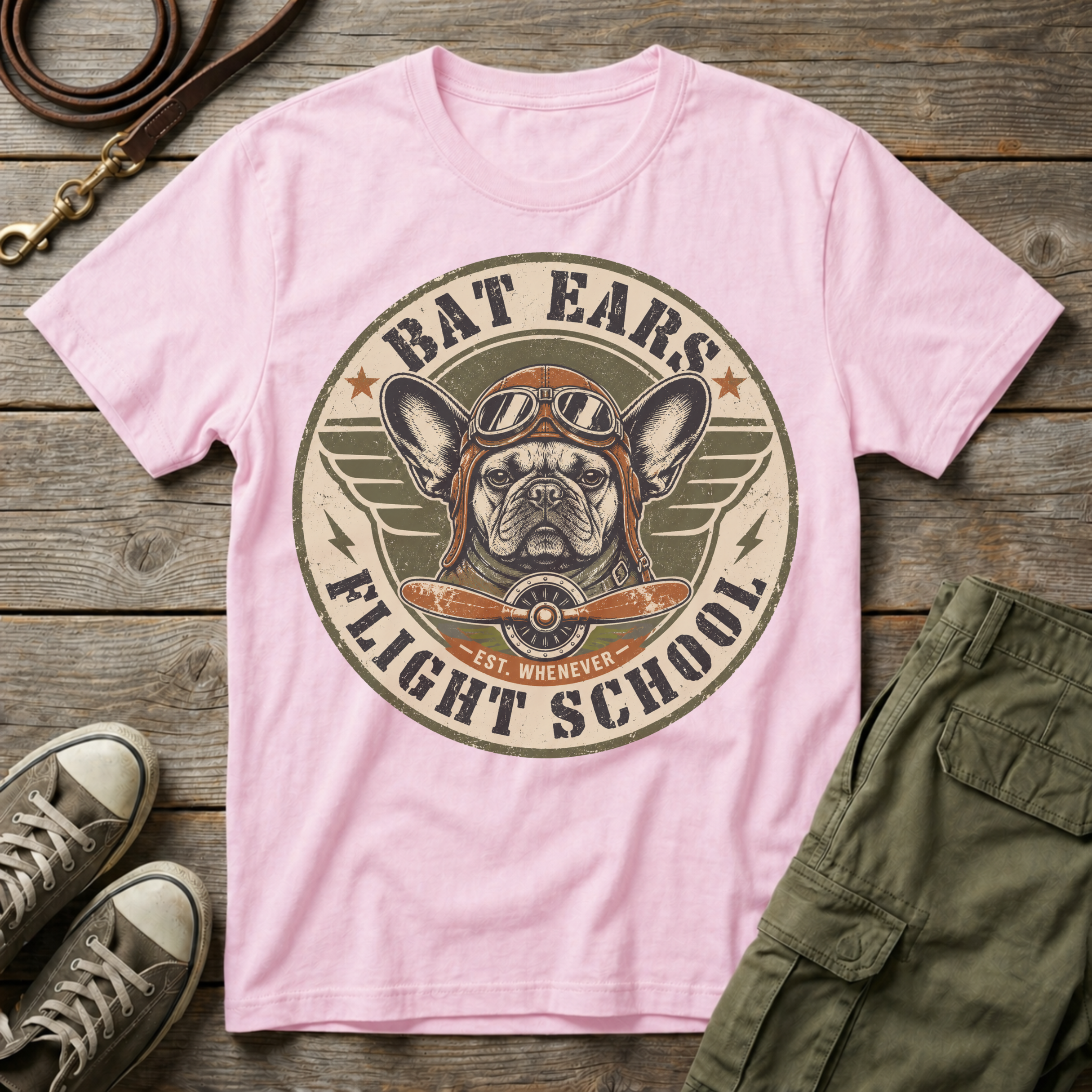 Frenchie Flight School T-Shirt