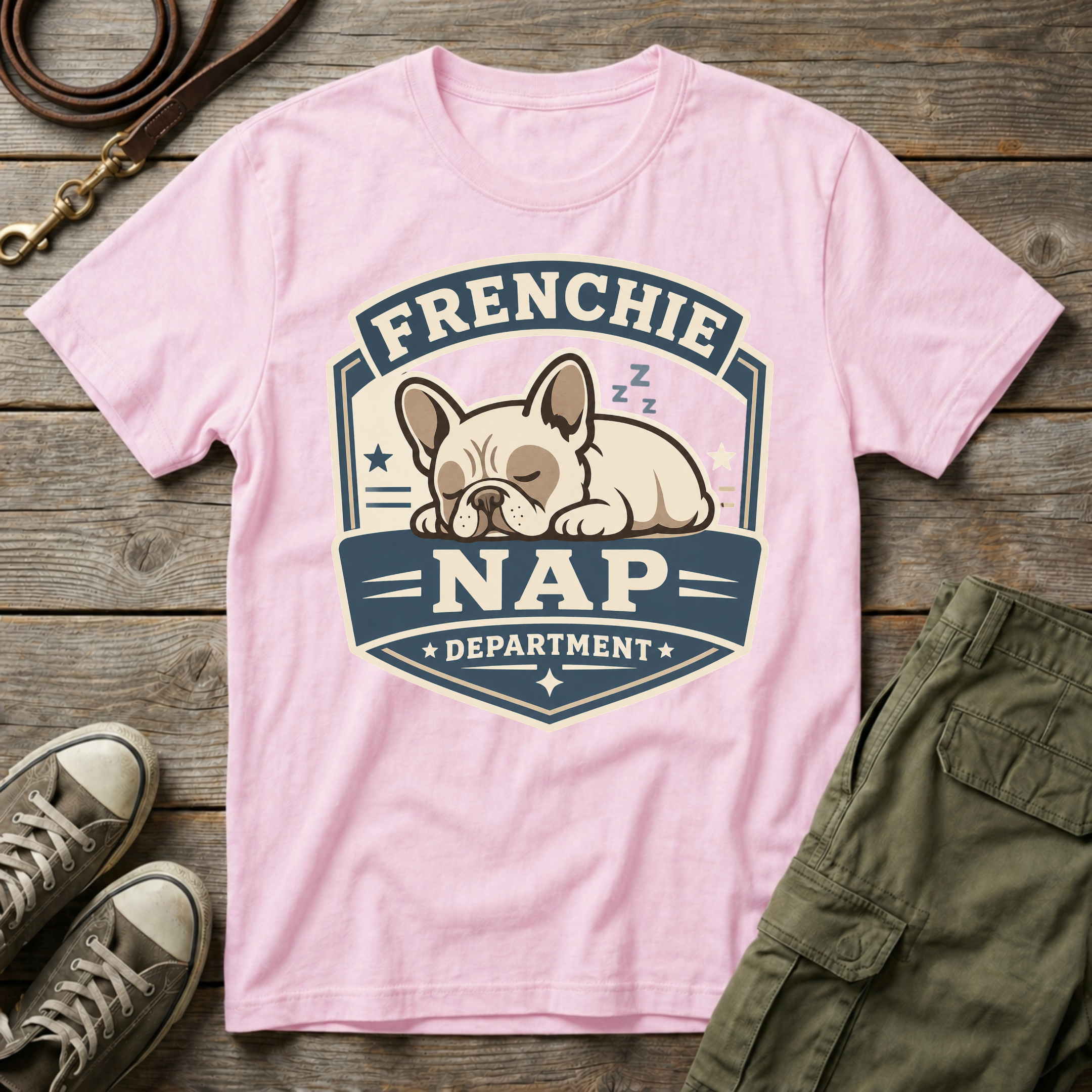 Frenchie Nap Department T-Shirt