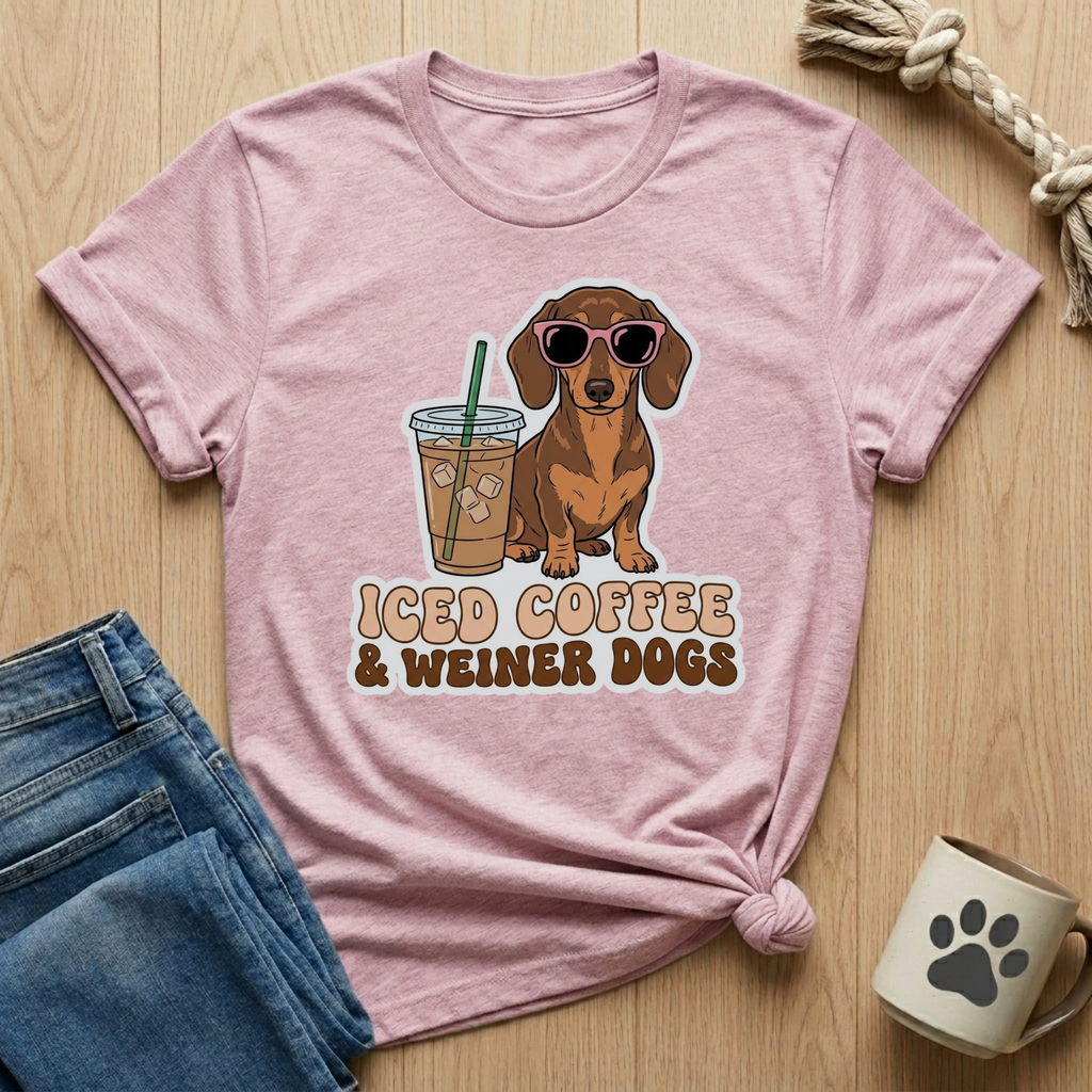 Iced Coffee & Weiner Dogs T-Shirt