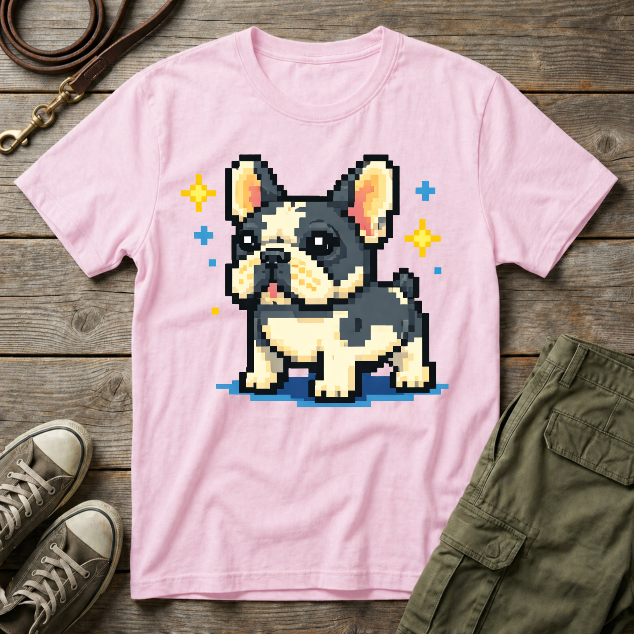 Pixelated Frenchie T-Shirt