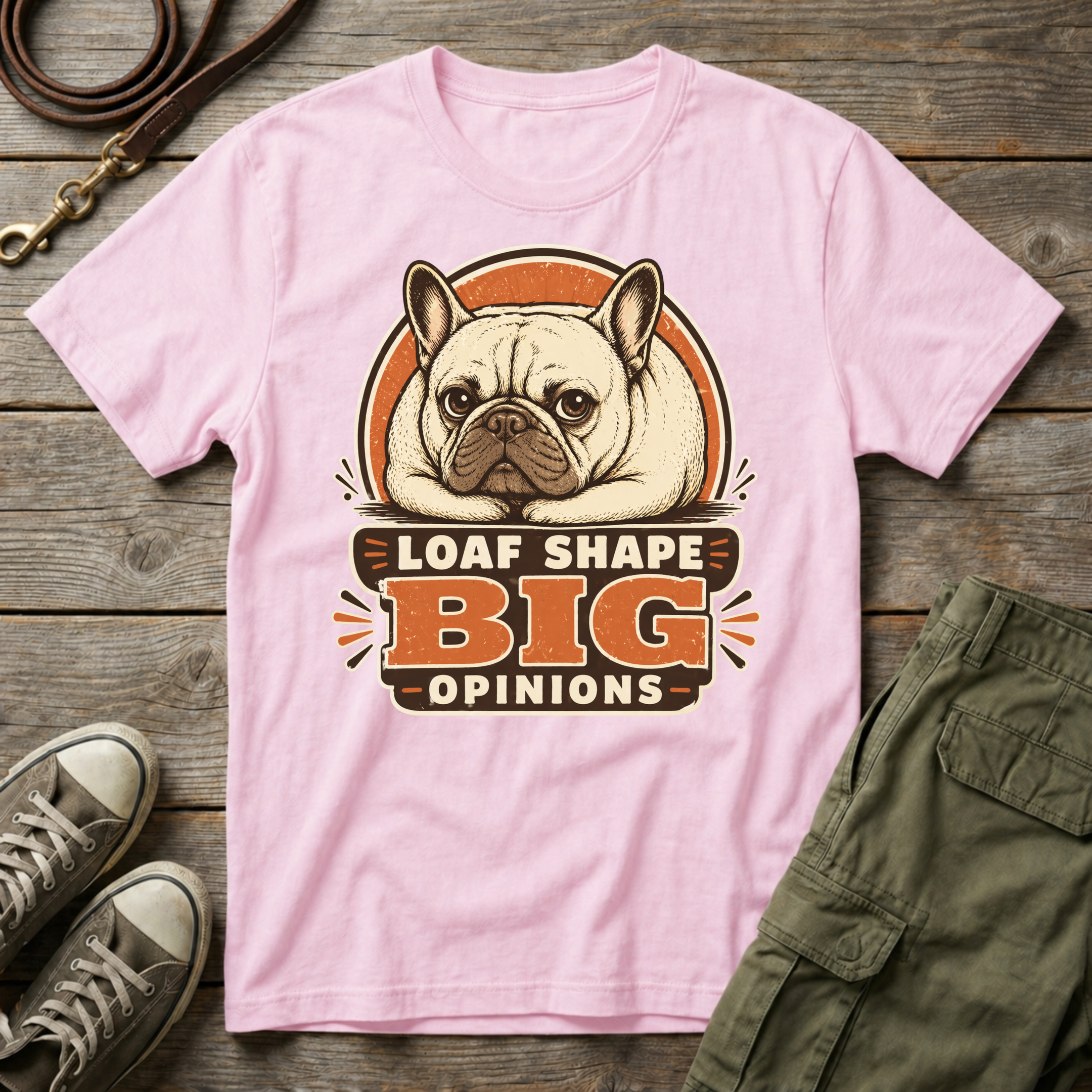 Frenchie Loaf Big Opinions T-Shirt