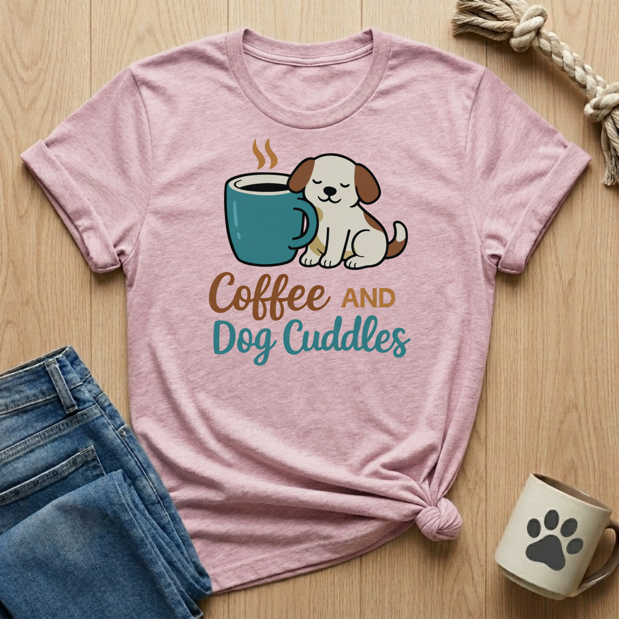 Coffee And Dog Cuddles T-Shirt