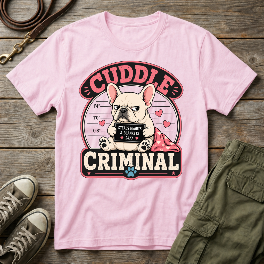 Frenchie Cuddle Criminal T-Shirt