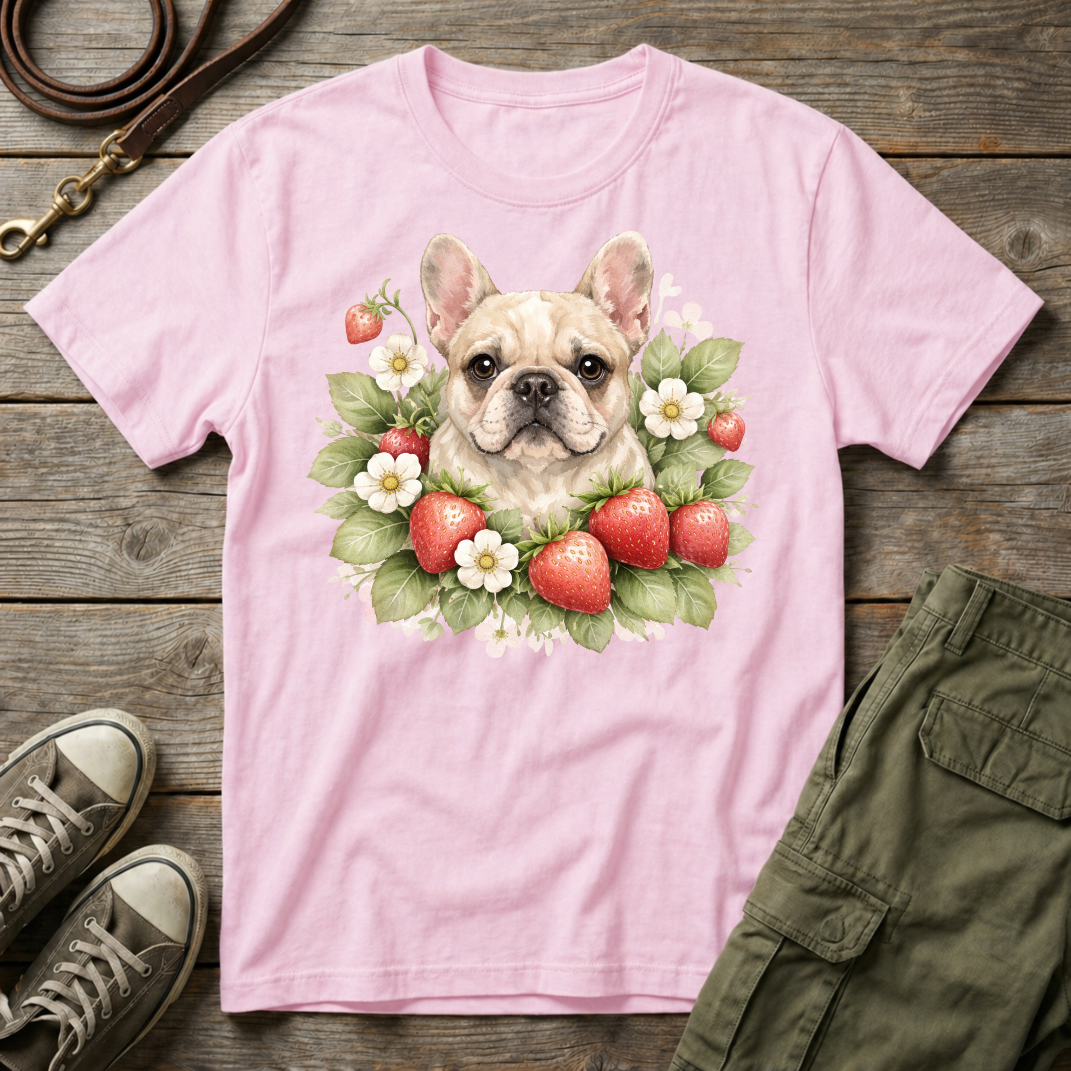 Frenchie Strawberry T-Shirt