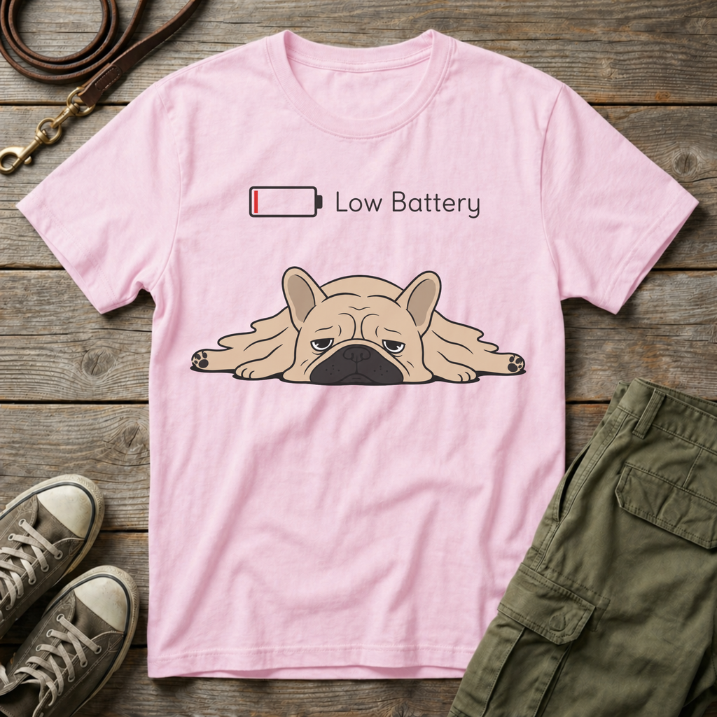 Frenchie Low Battery T-Shirt