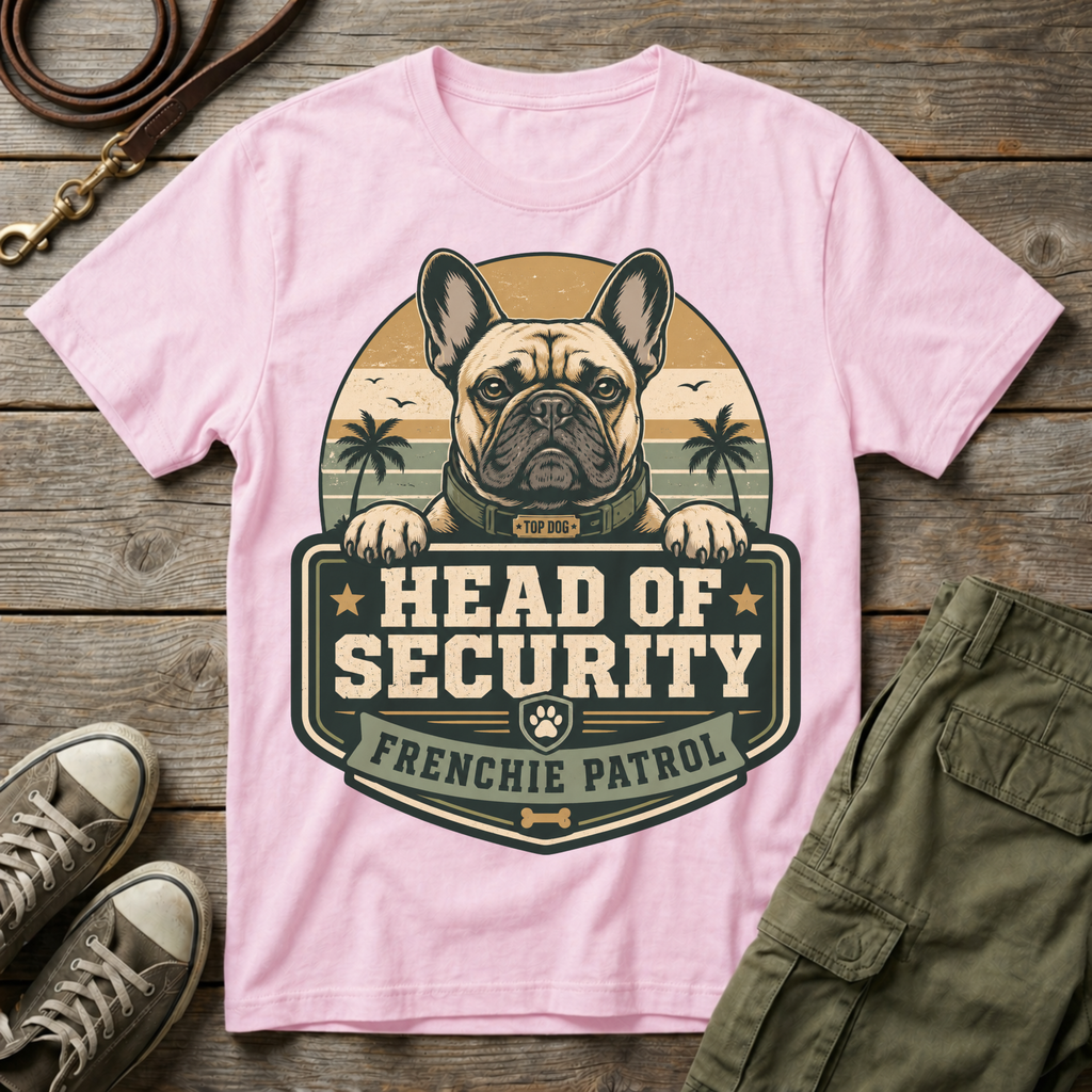 Frenchie Patrol Head Security T-Shirt