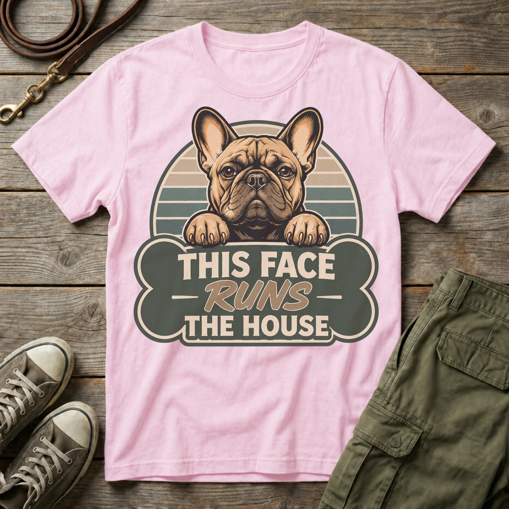 Frenchie Runs The House Sunset T-Shirt