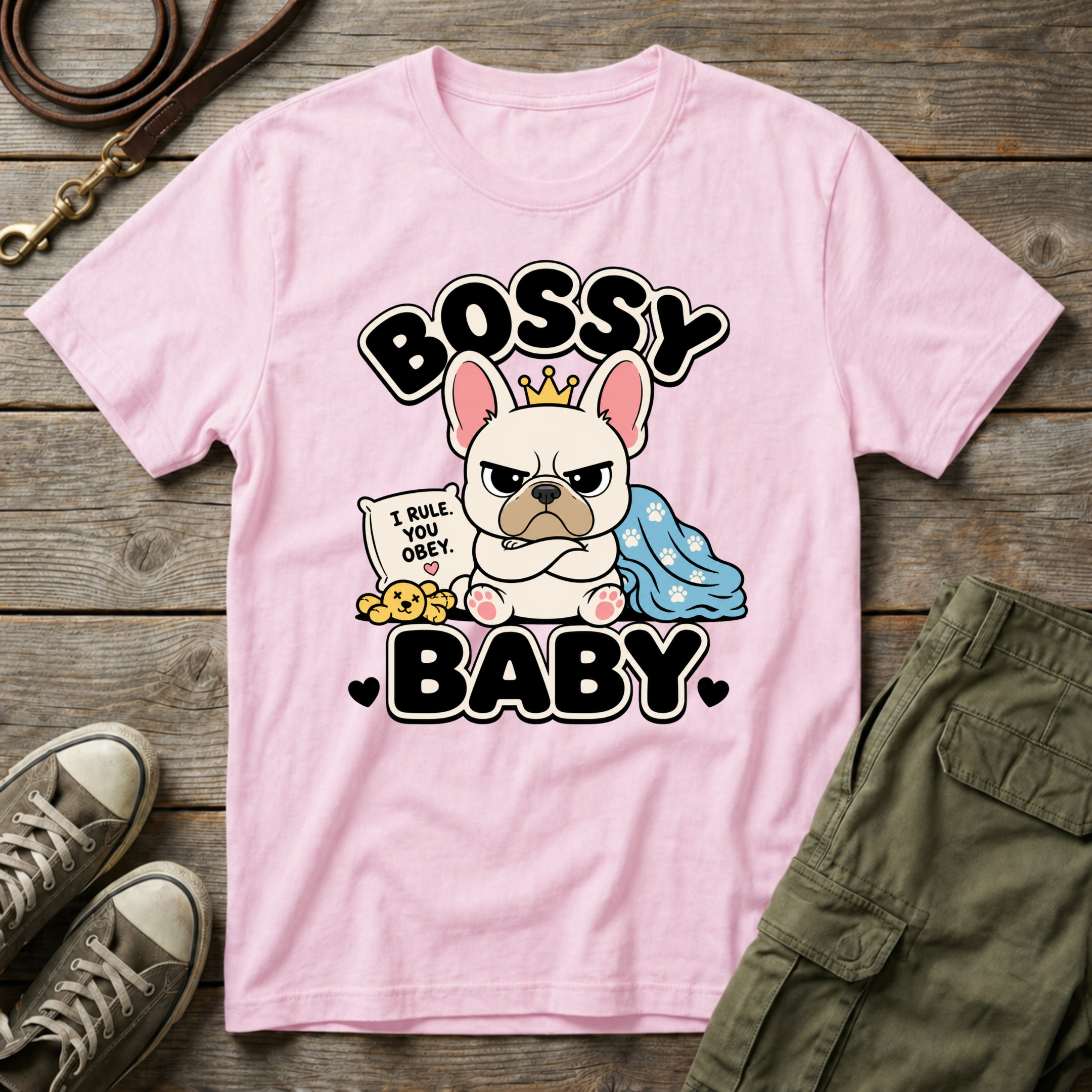 Frenchie Bossy Baby T-Shirt