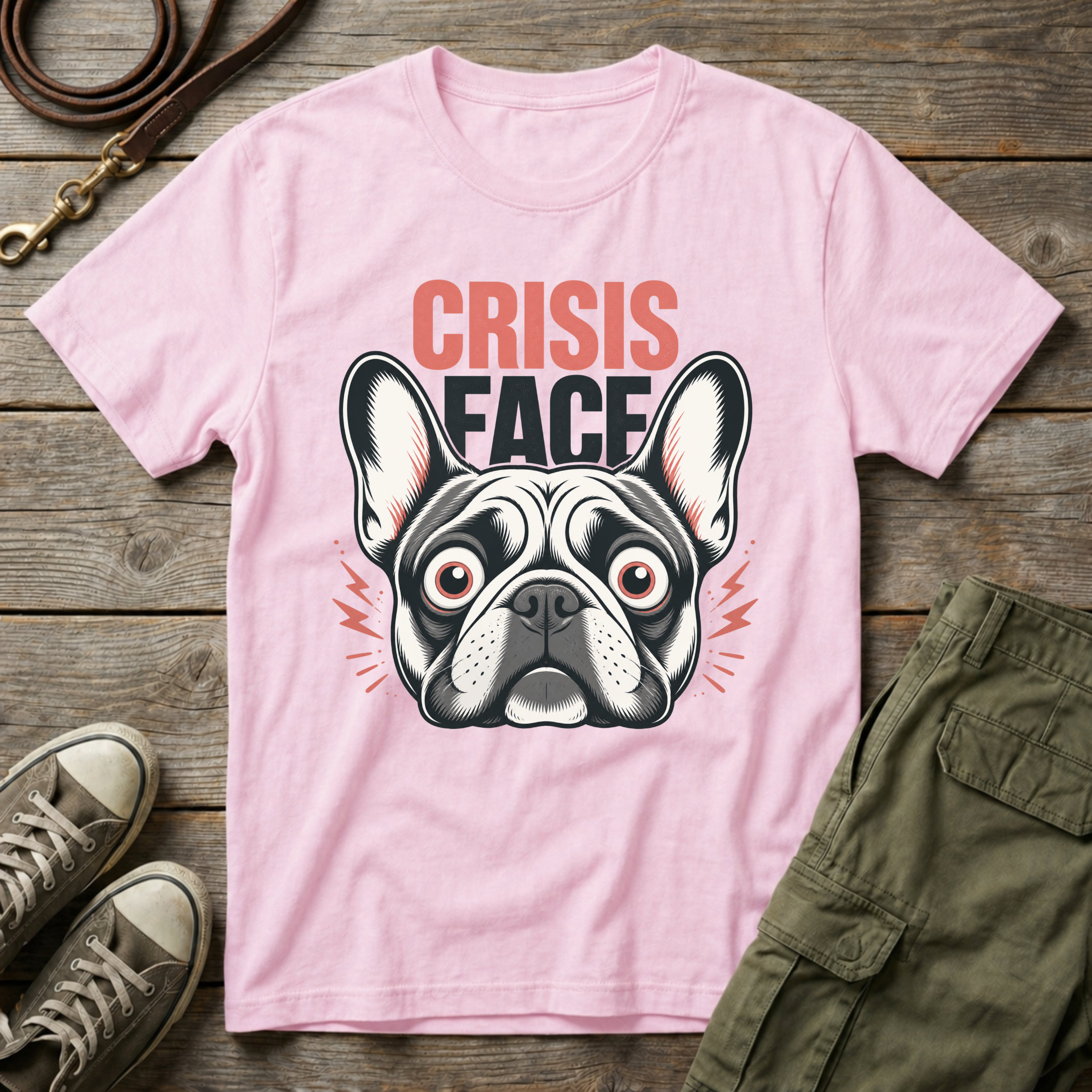 Frenchie Crisis Face T-Shirt