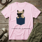 Frenchie Pocket Attitude T-Shirt