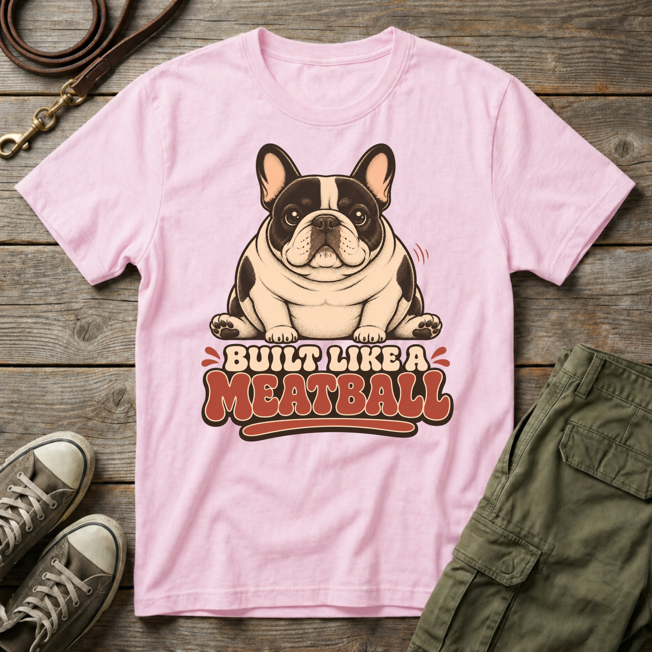 Frenchie Built Like A Meatball T-Shirt