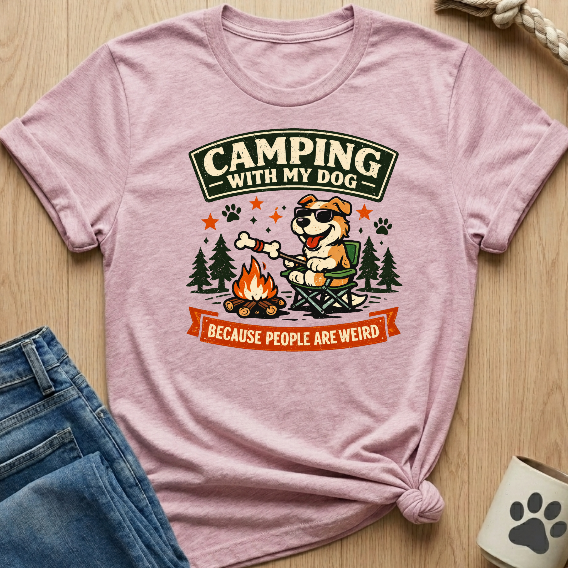 Camping With Dog T-Shirt