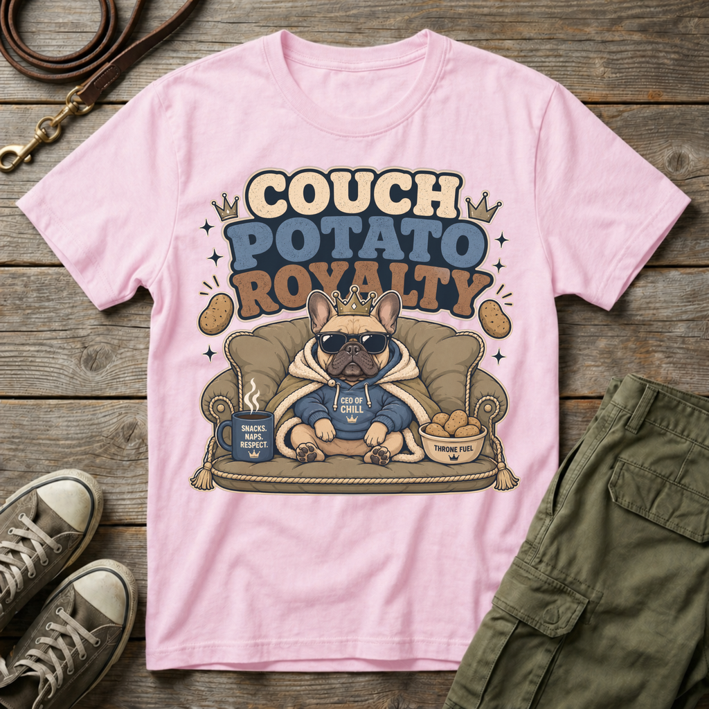 Frenchie Couch Potato Royalty T-Shirt