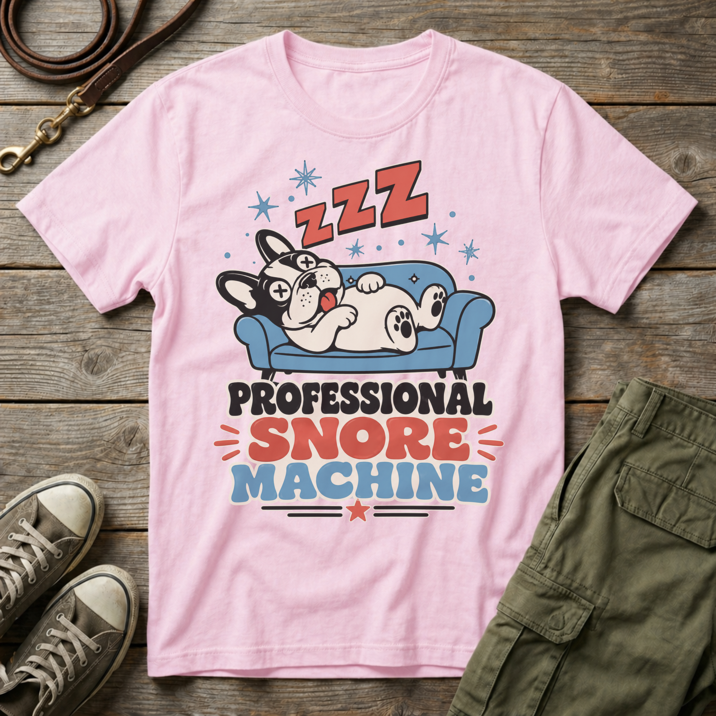 Frenchie Professional Snore Machine T-Shirt